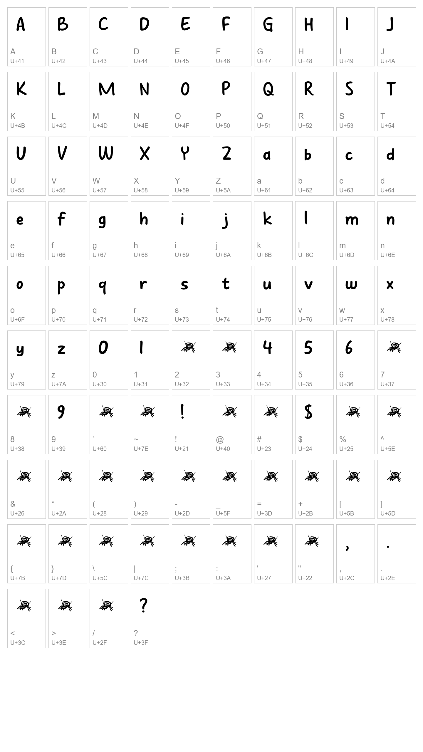 Character Map Image