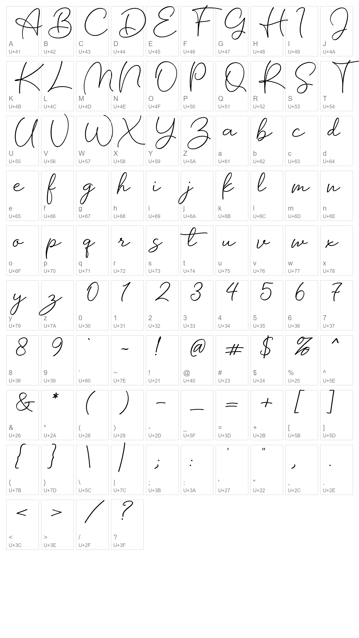 Character Map Image