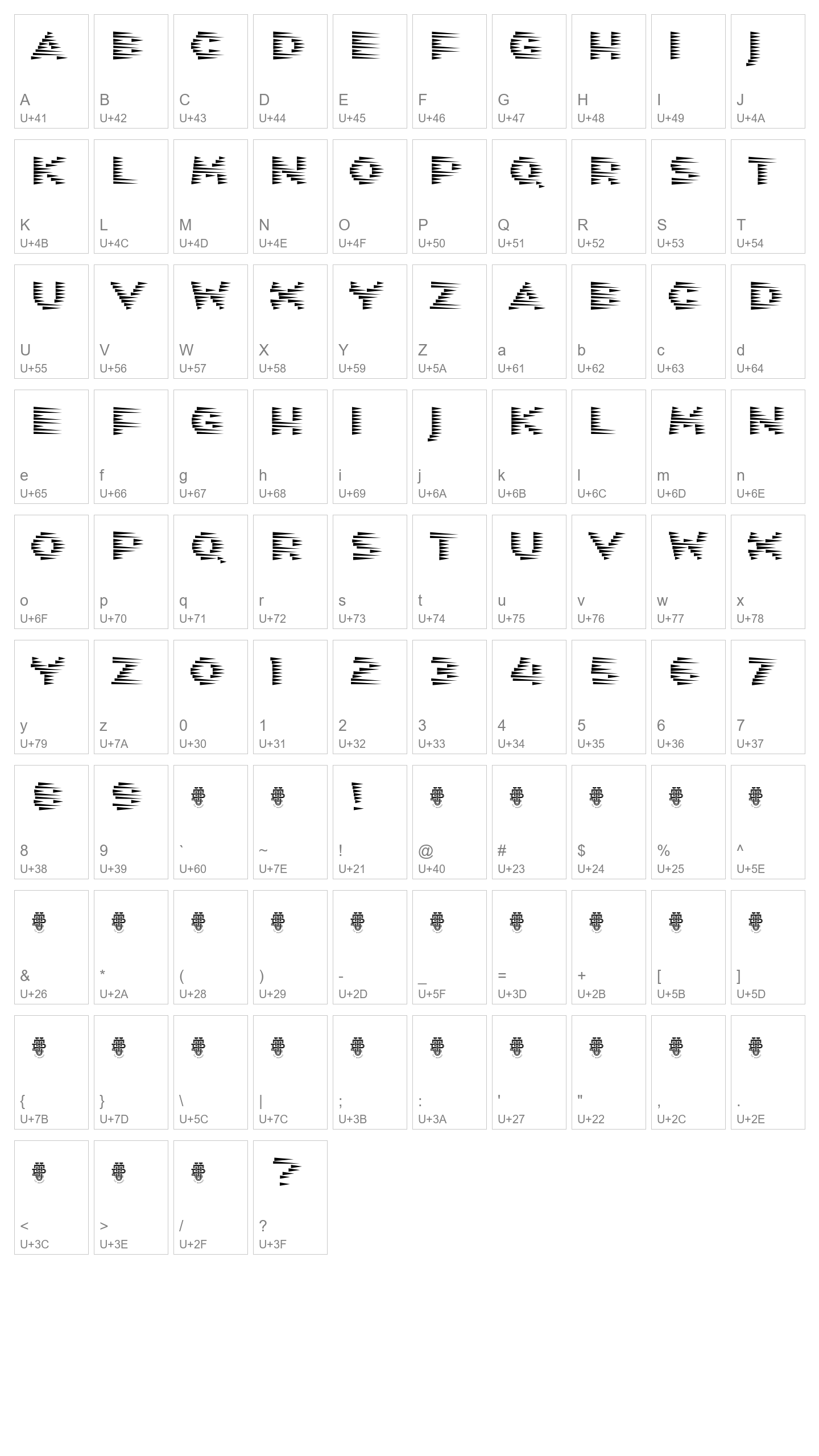 Character Map Image