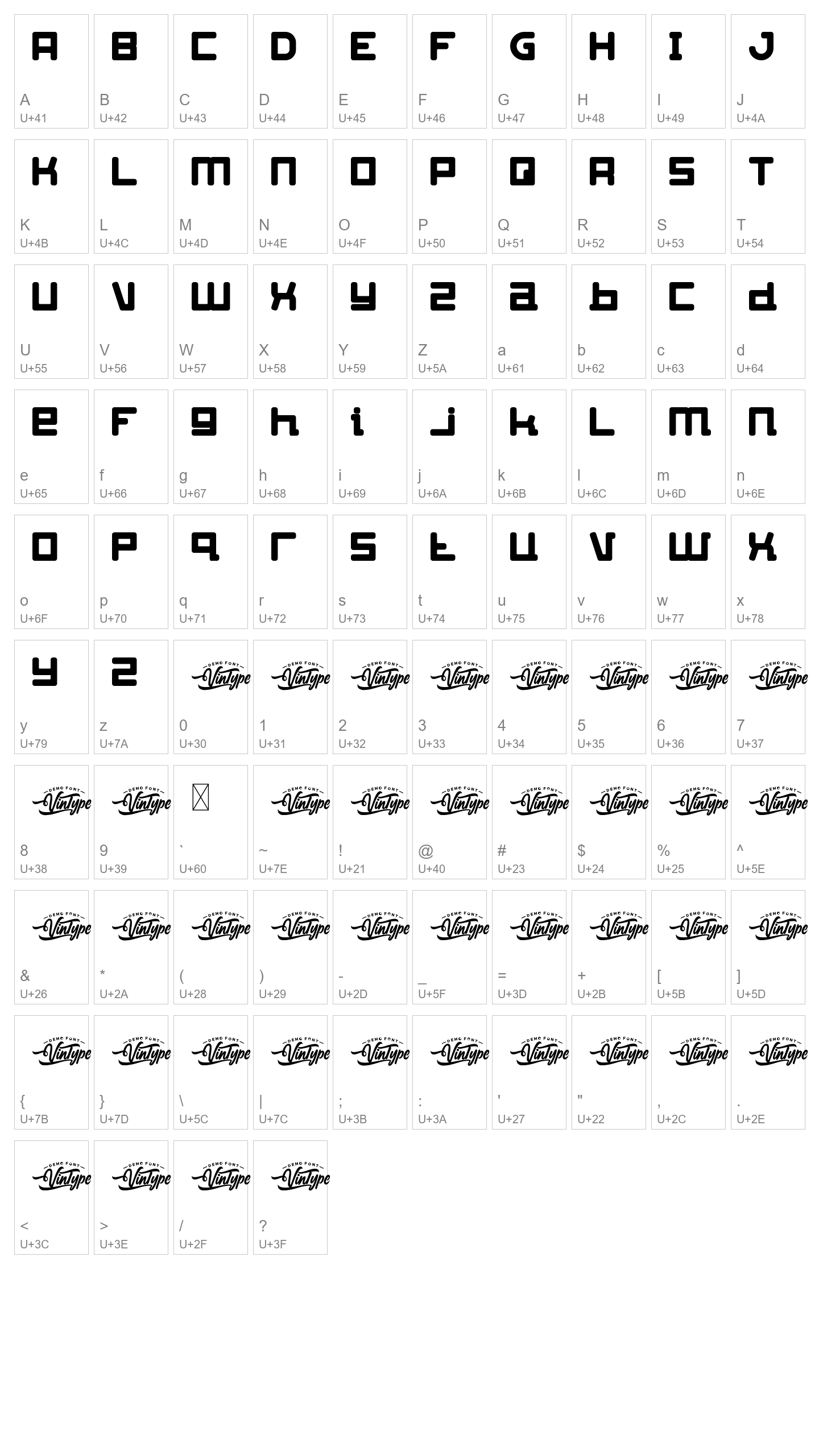 Character Map Image