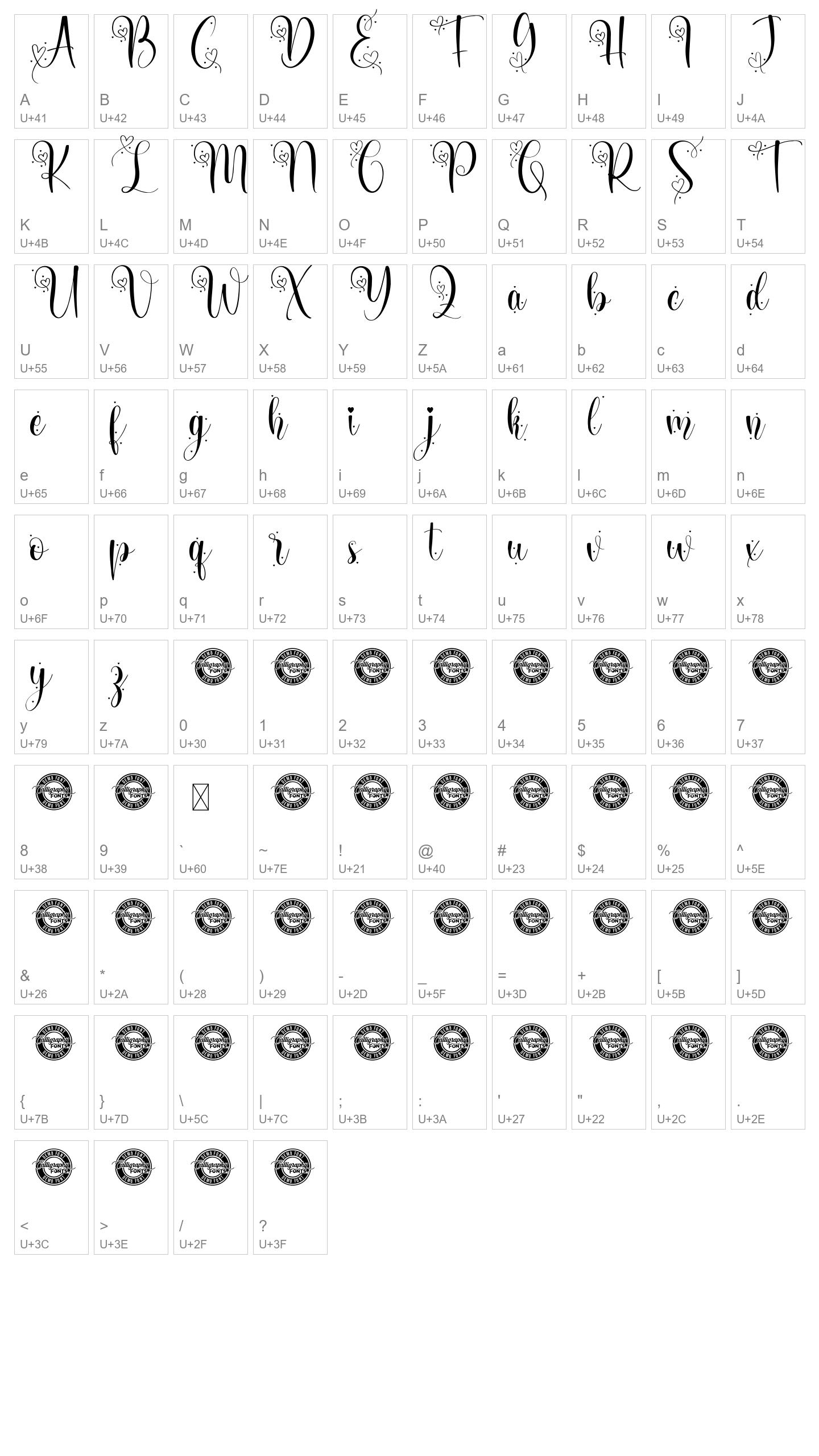 Character Map Image