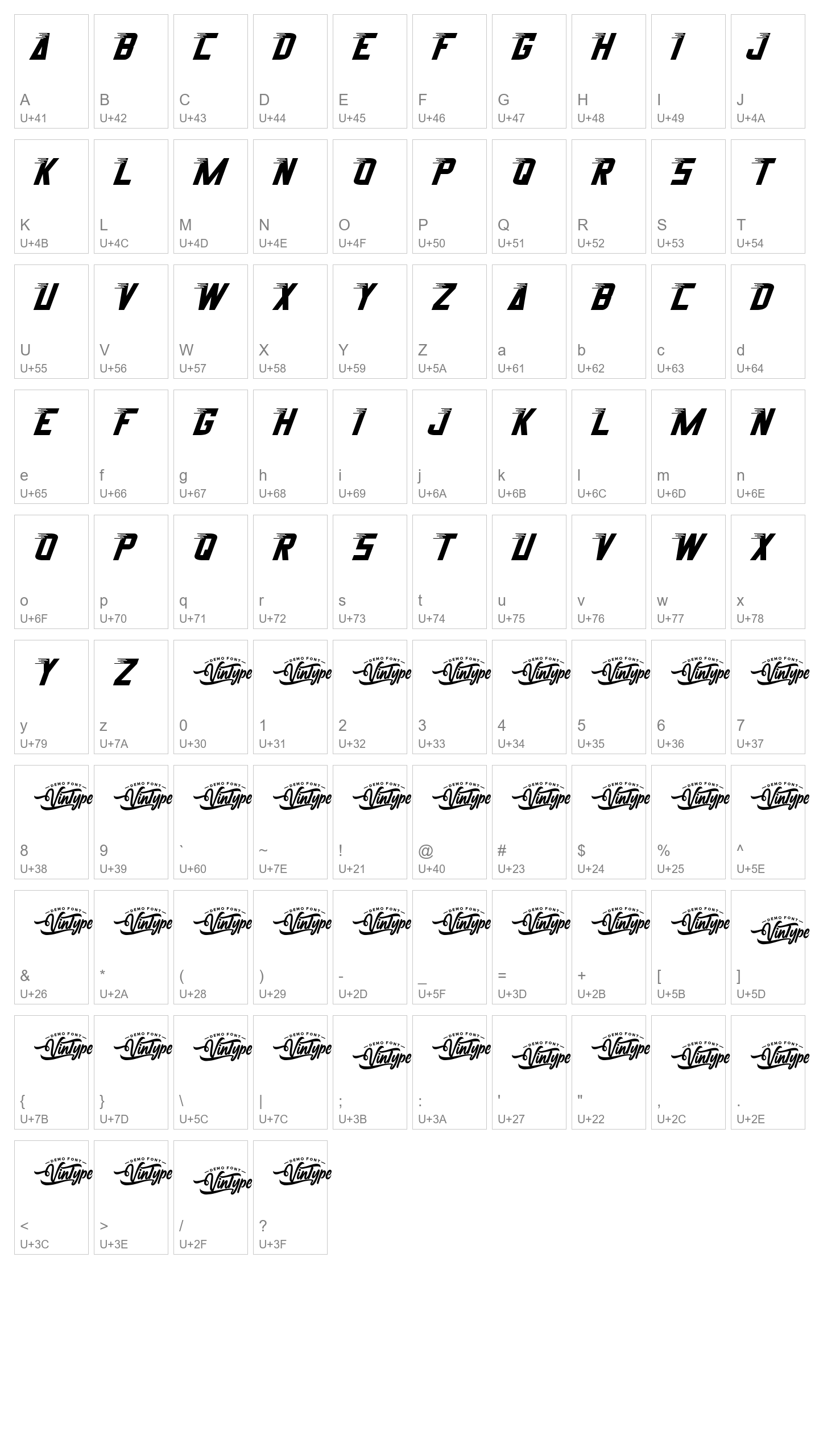 Character Map Image