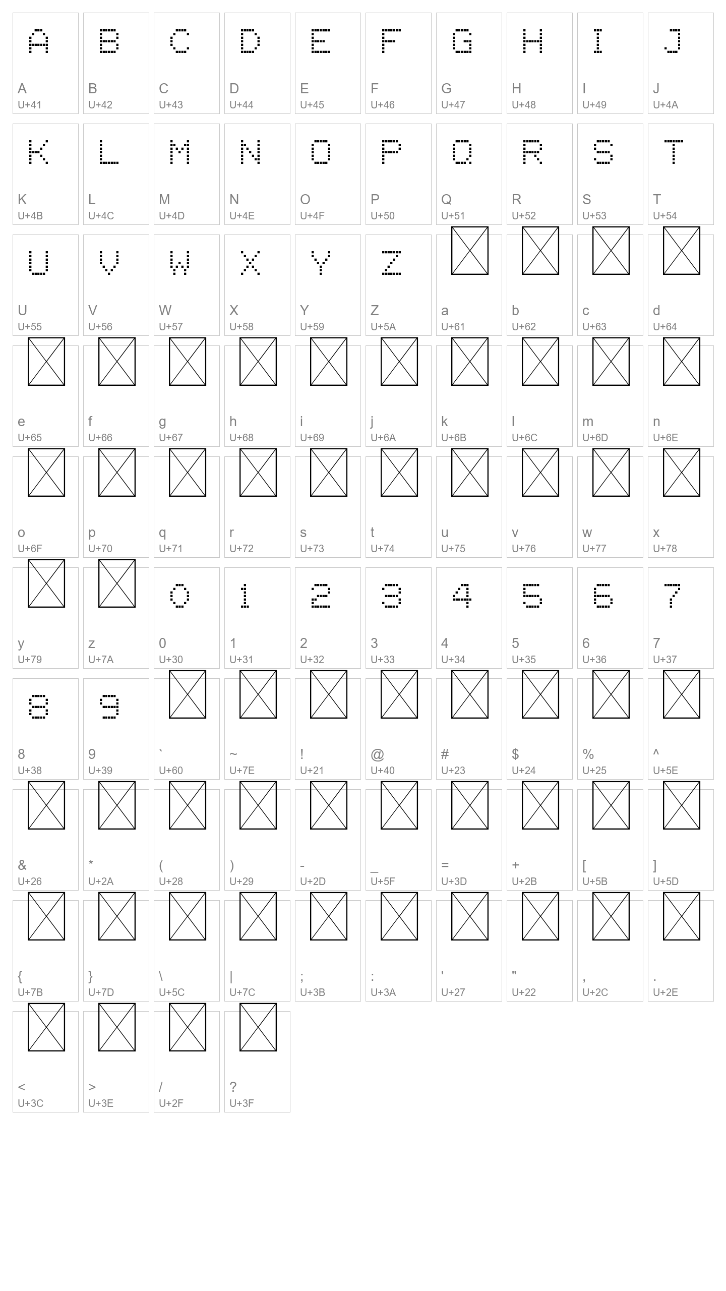 Character Map Image