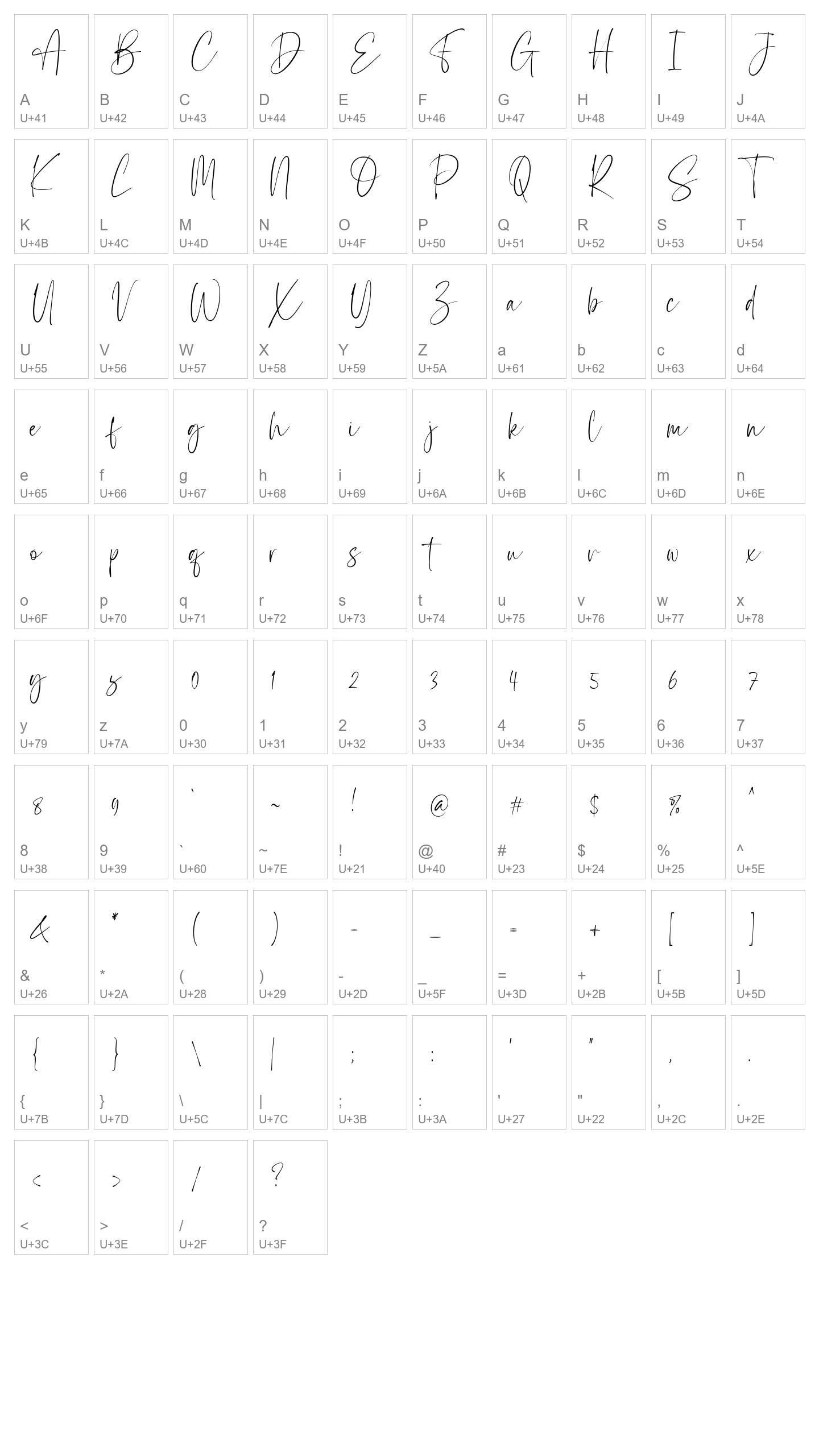 Character Map Image