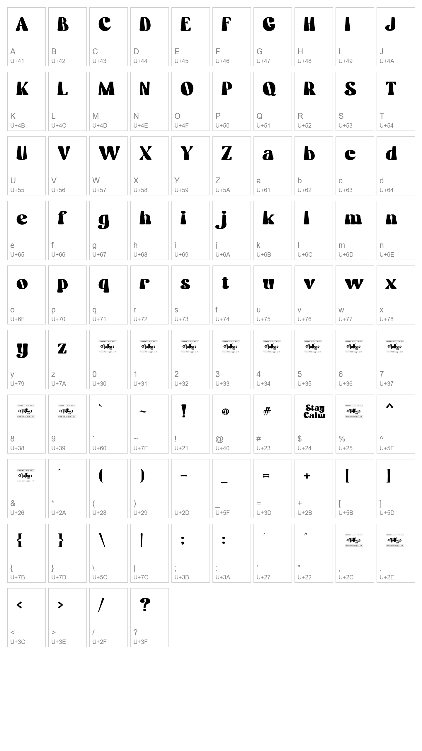 Character Map Image