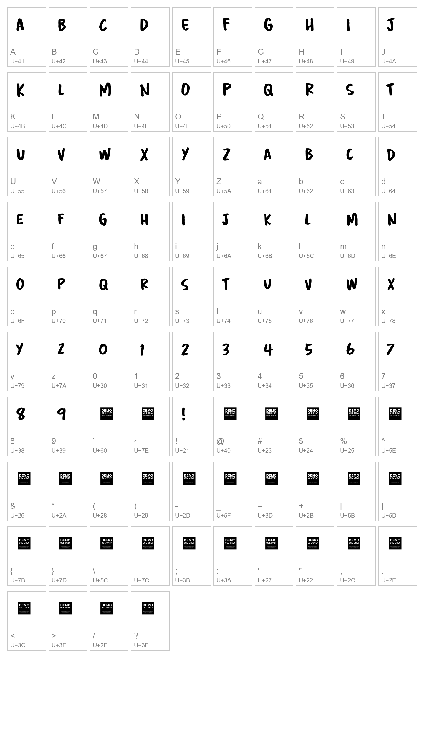 Character Map Image