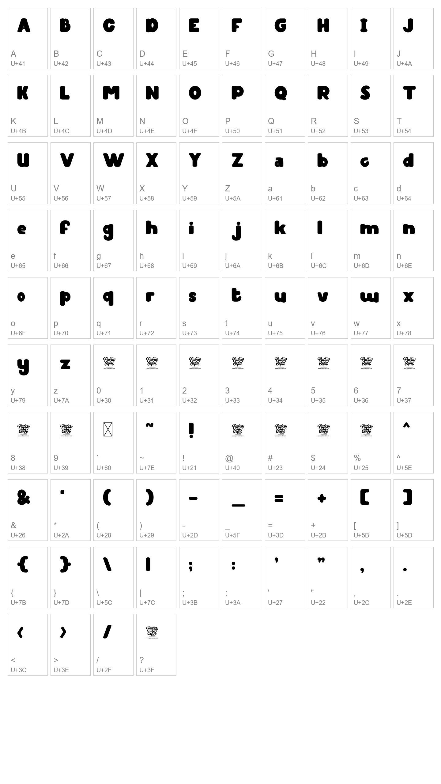 Character Map Image