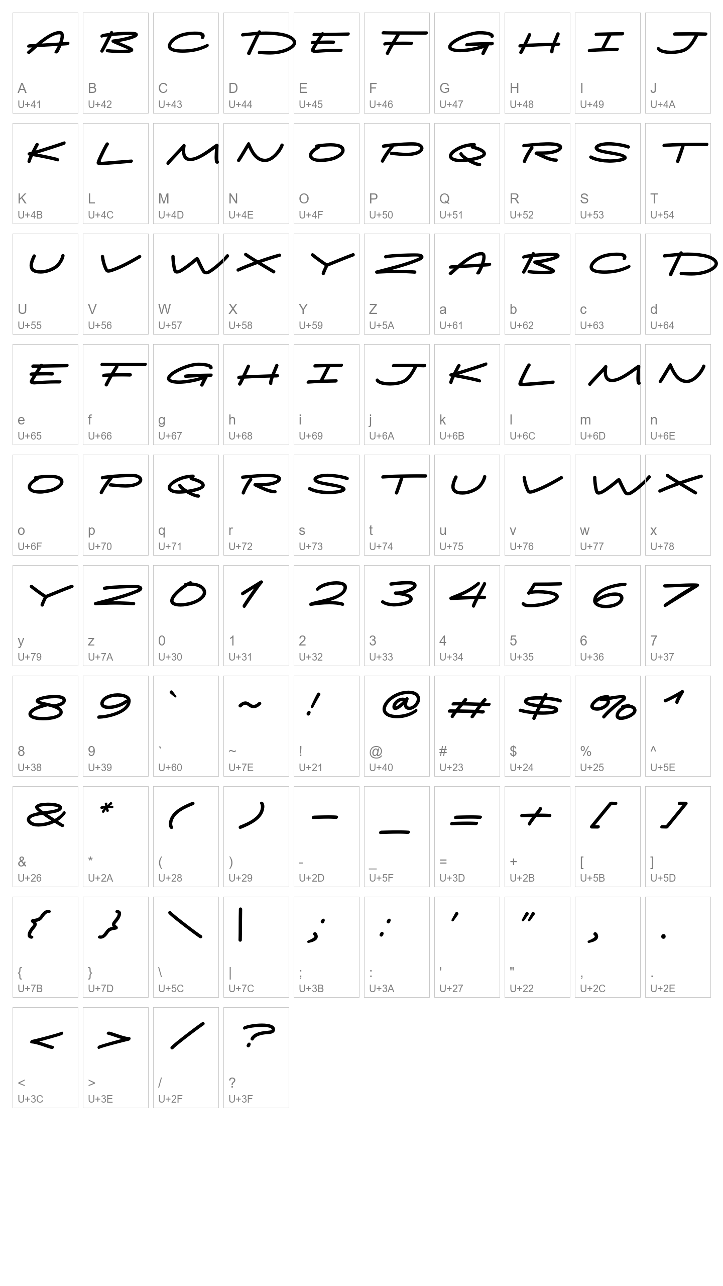 Character Map Image