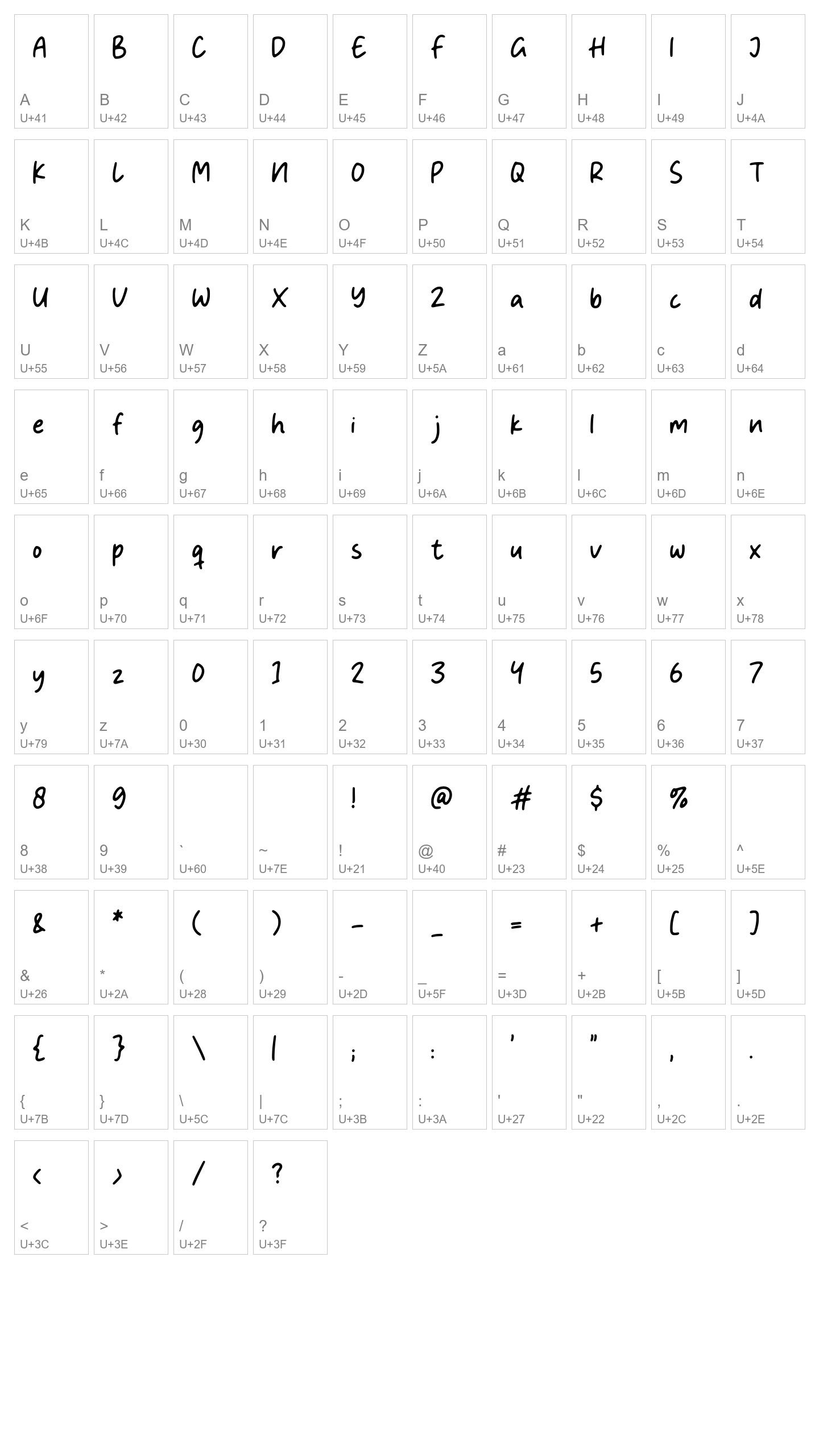 Character Map Image