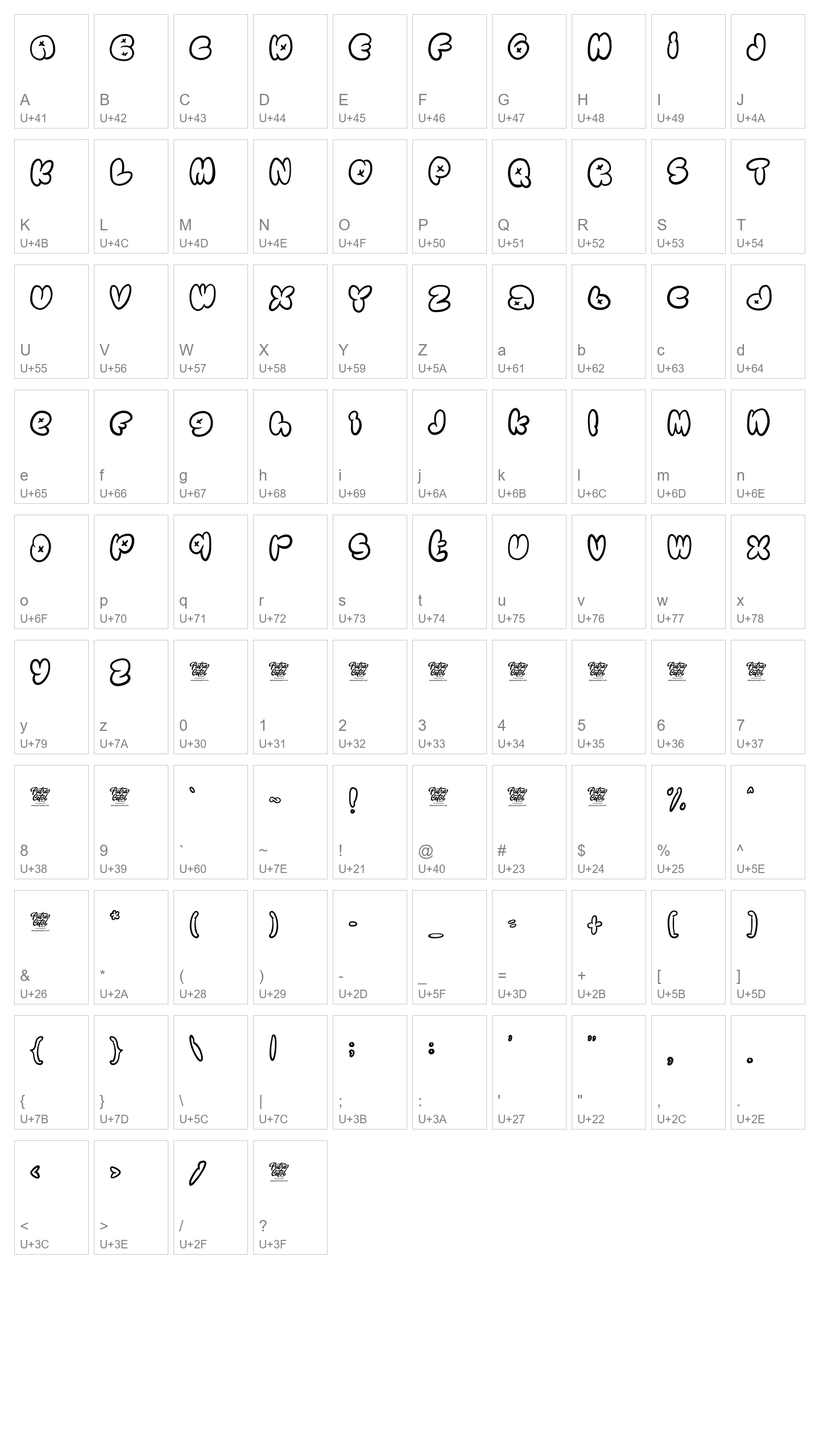 Character Map Image
