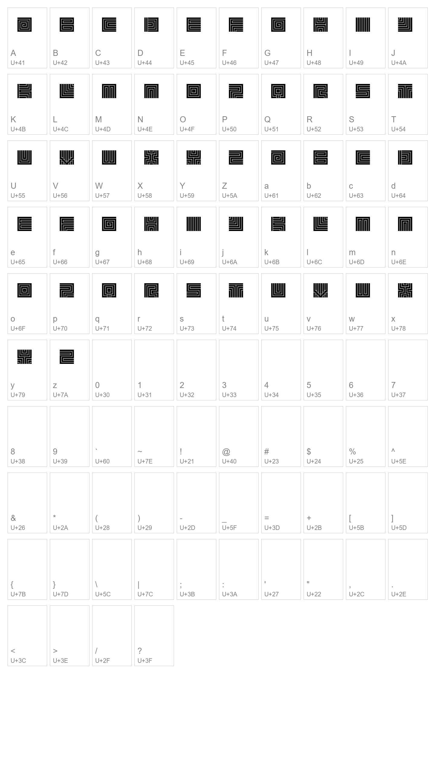 Character Map Image