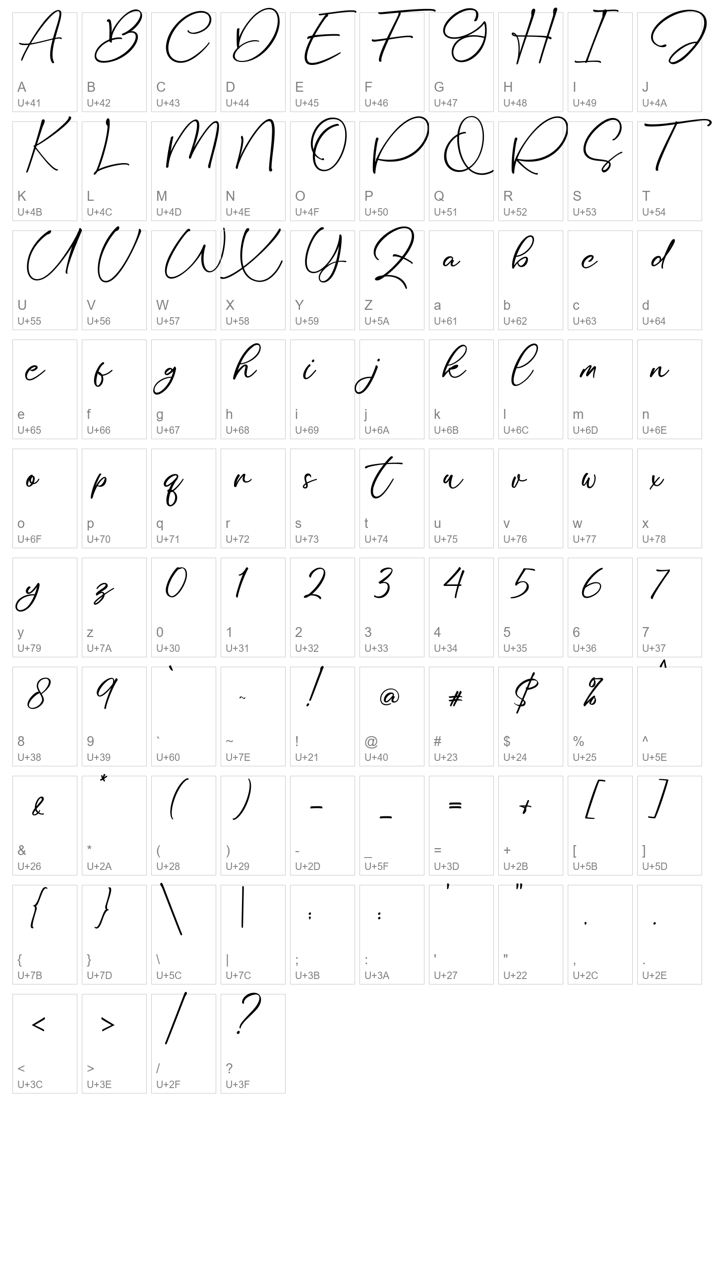 Character Map Image