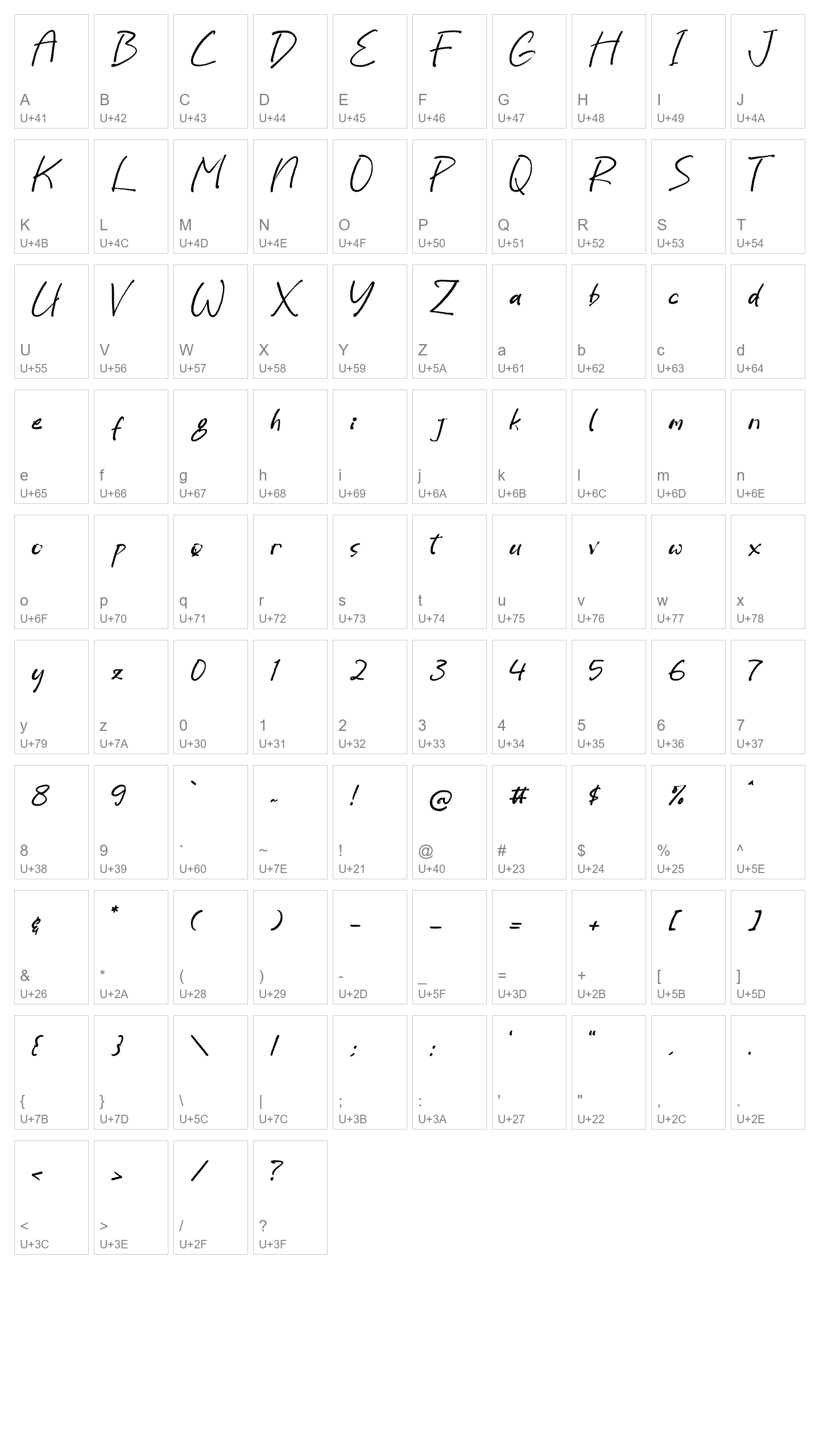 Character Map Image