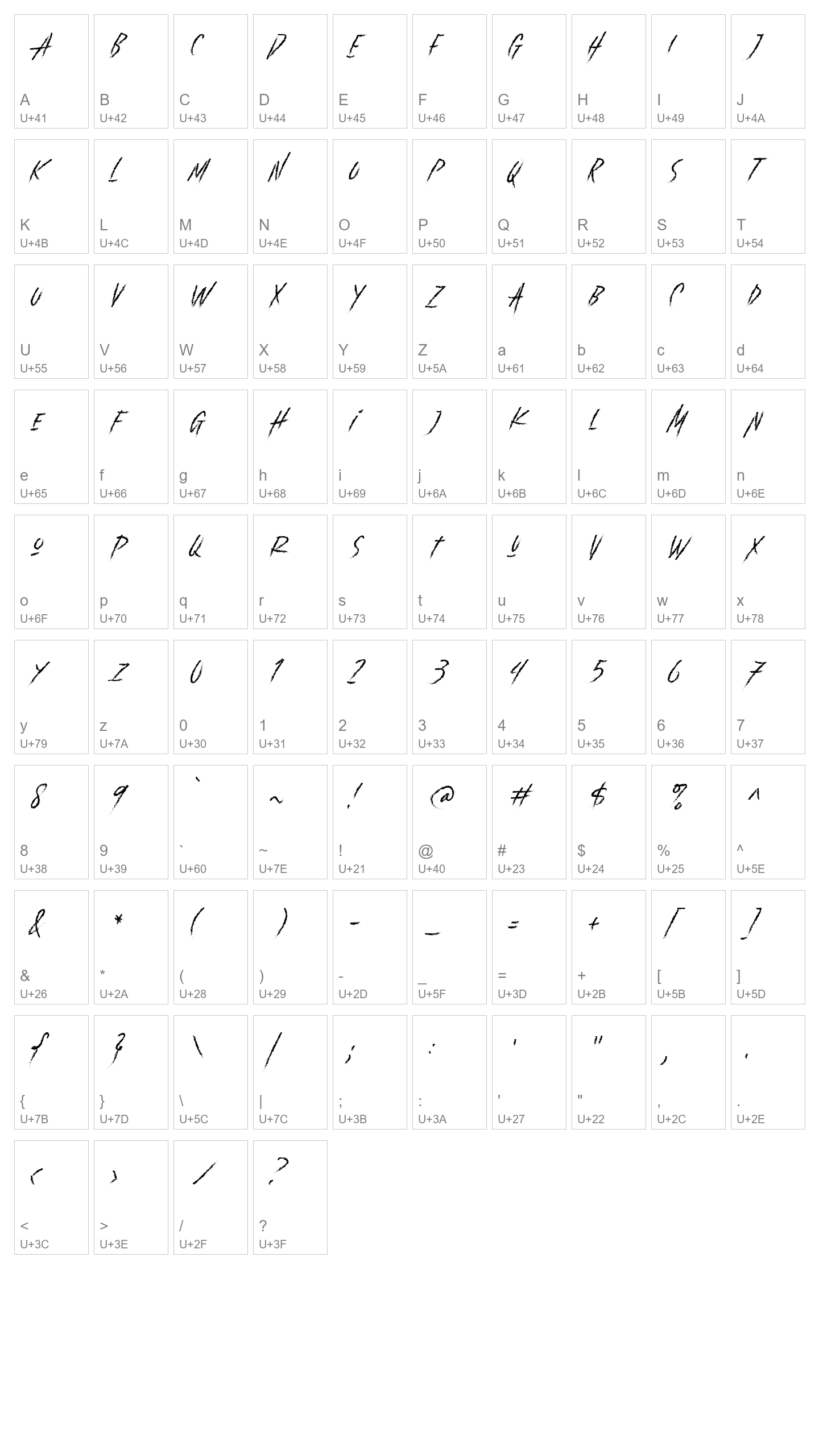 Character Map Image