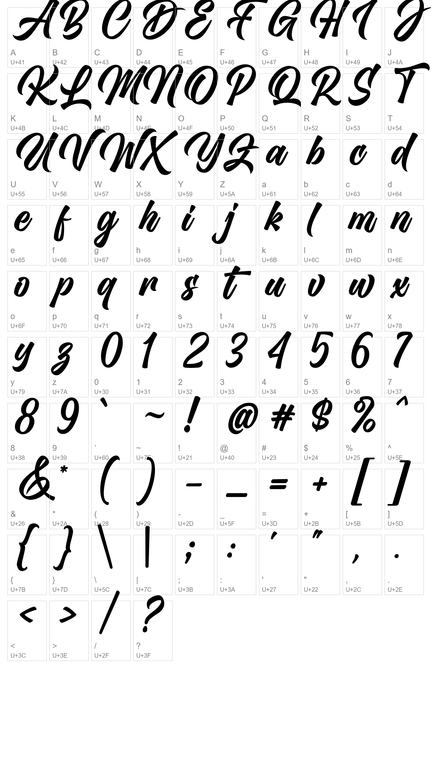 Character Map Image