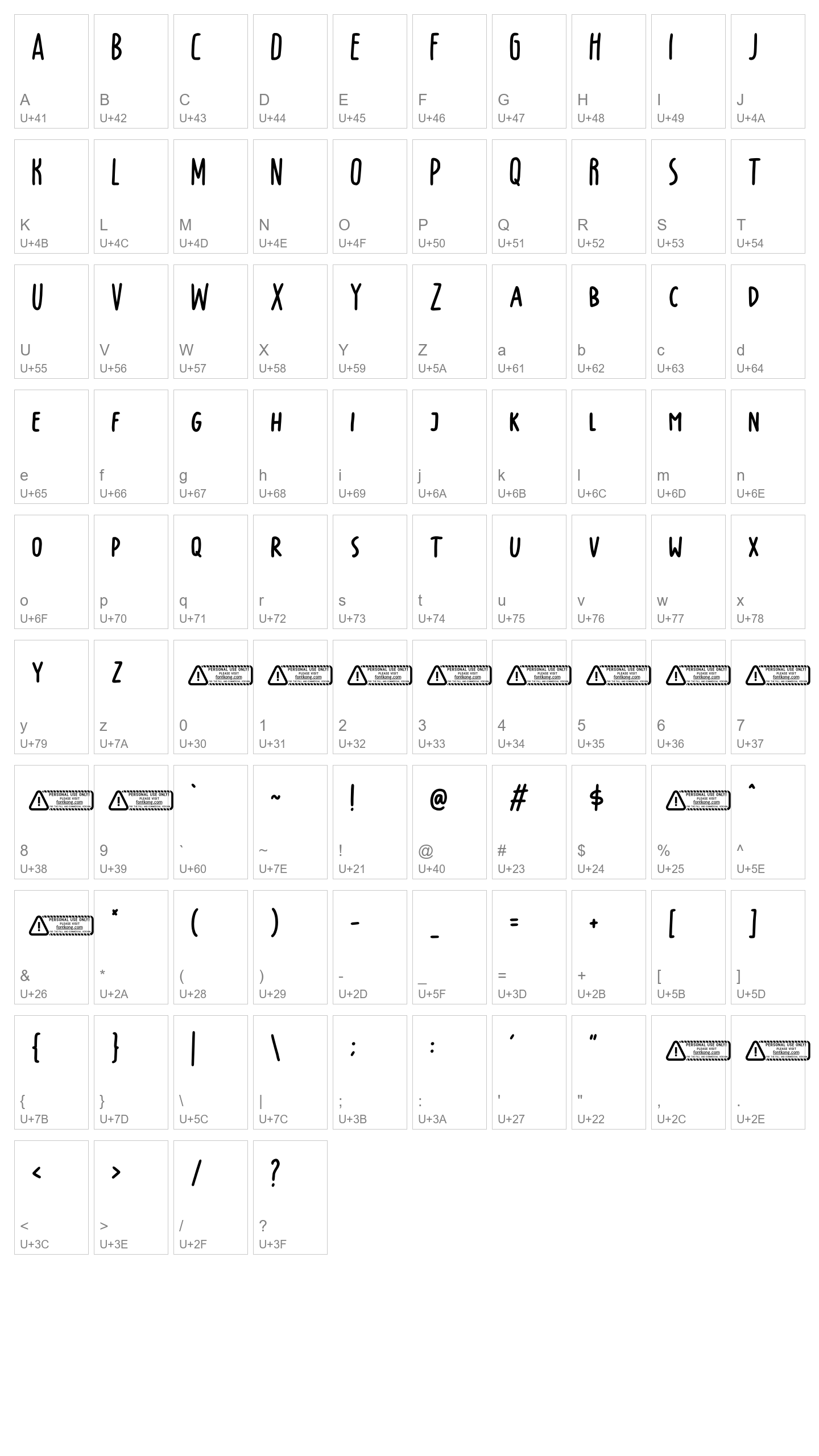 Character Map Image