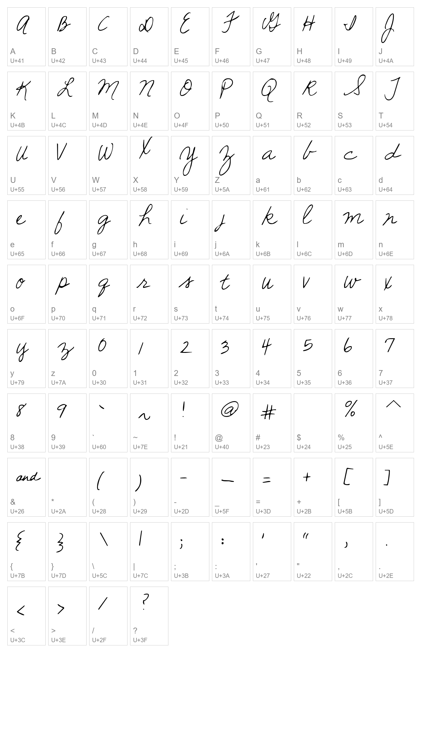 Character Map Image