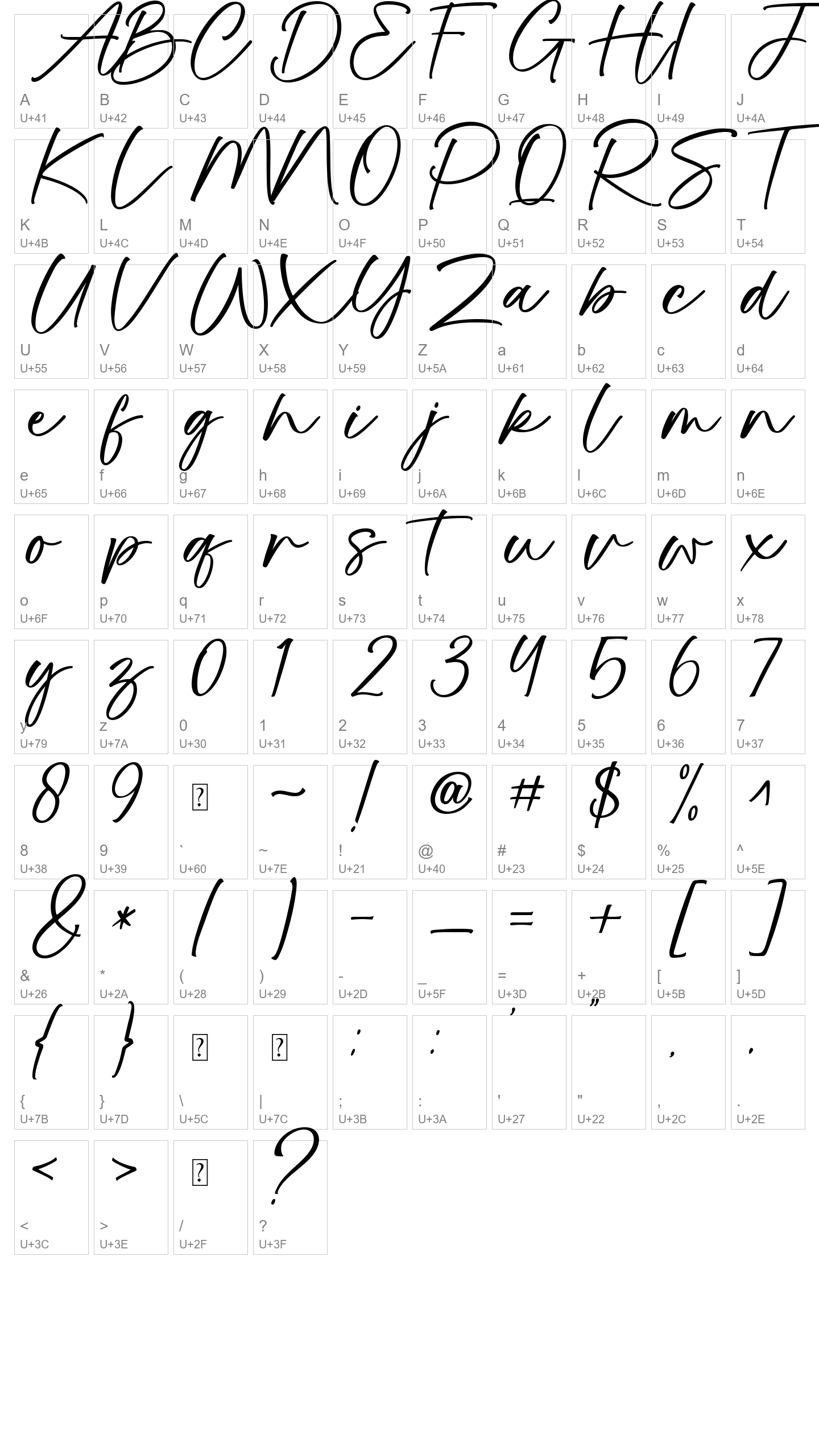 Character Map Image