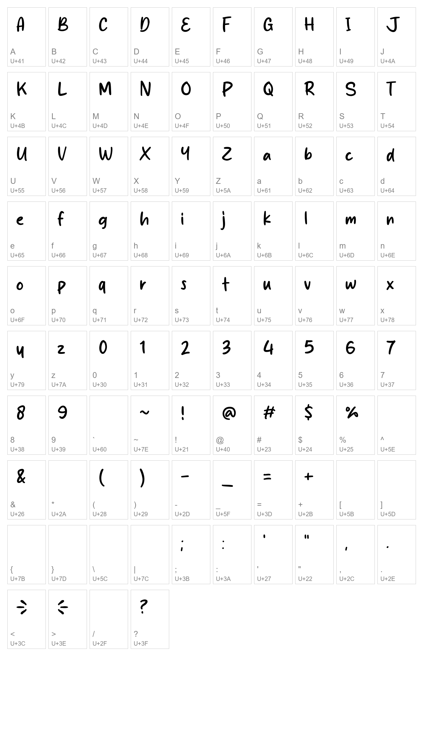 Character Map Image
