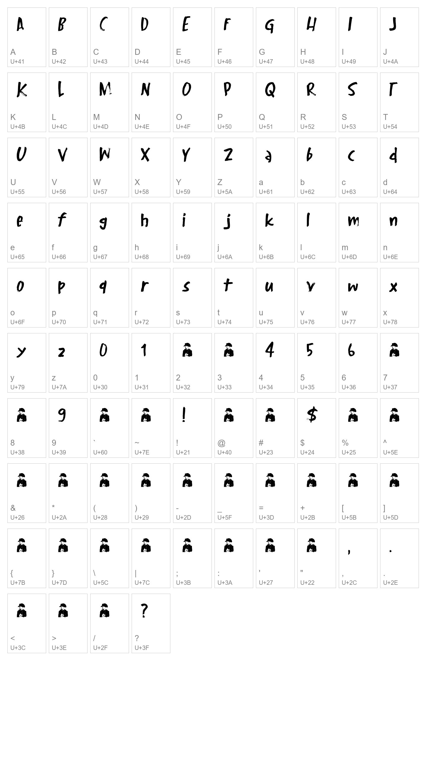 Character Map Image