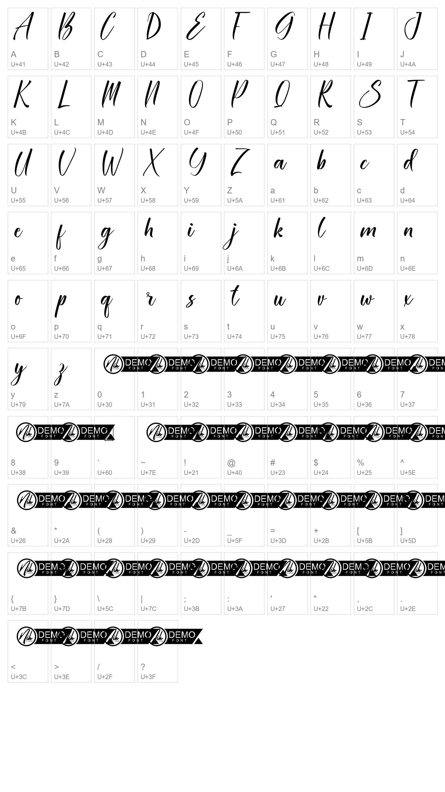 Character Map Image