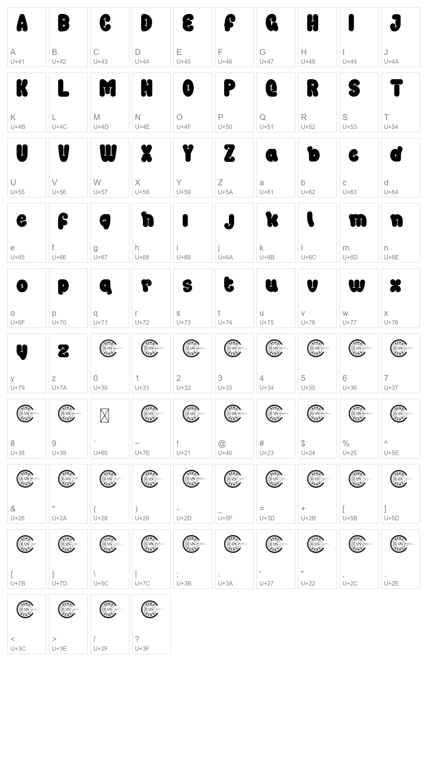 Character Map Image