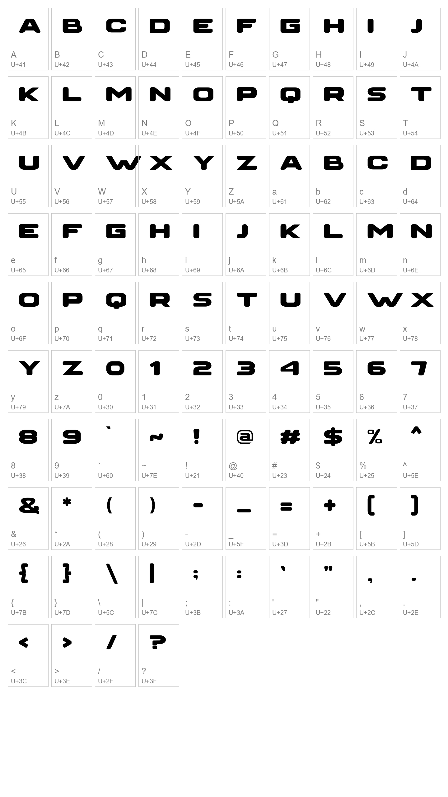 Character Map Image