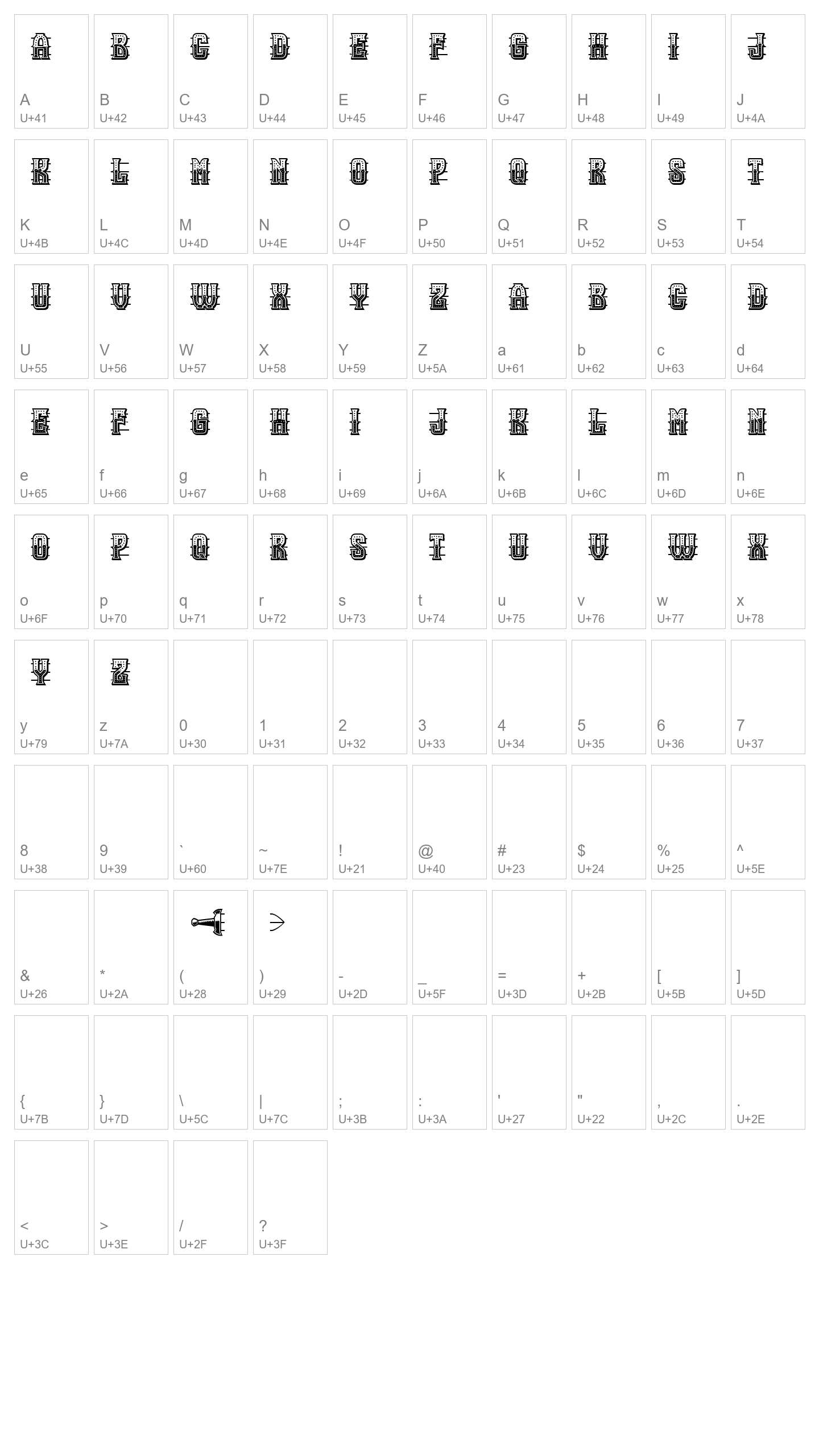 Character Map Image