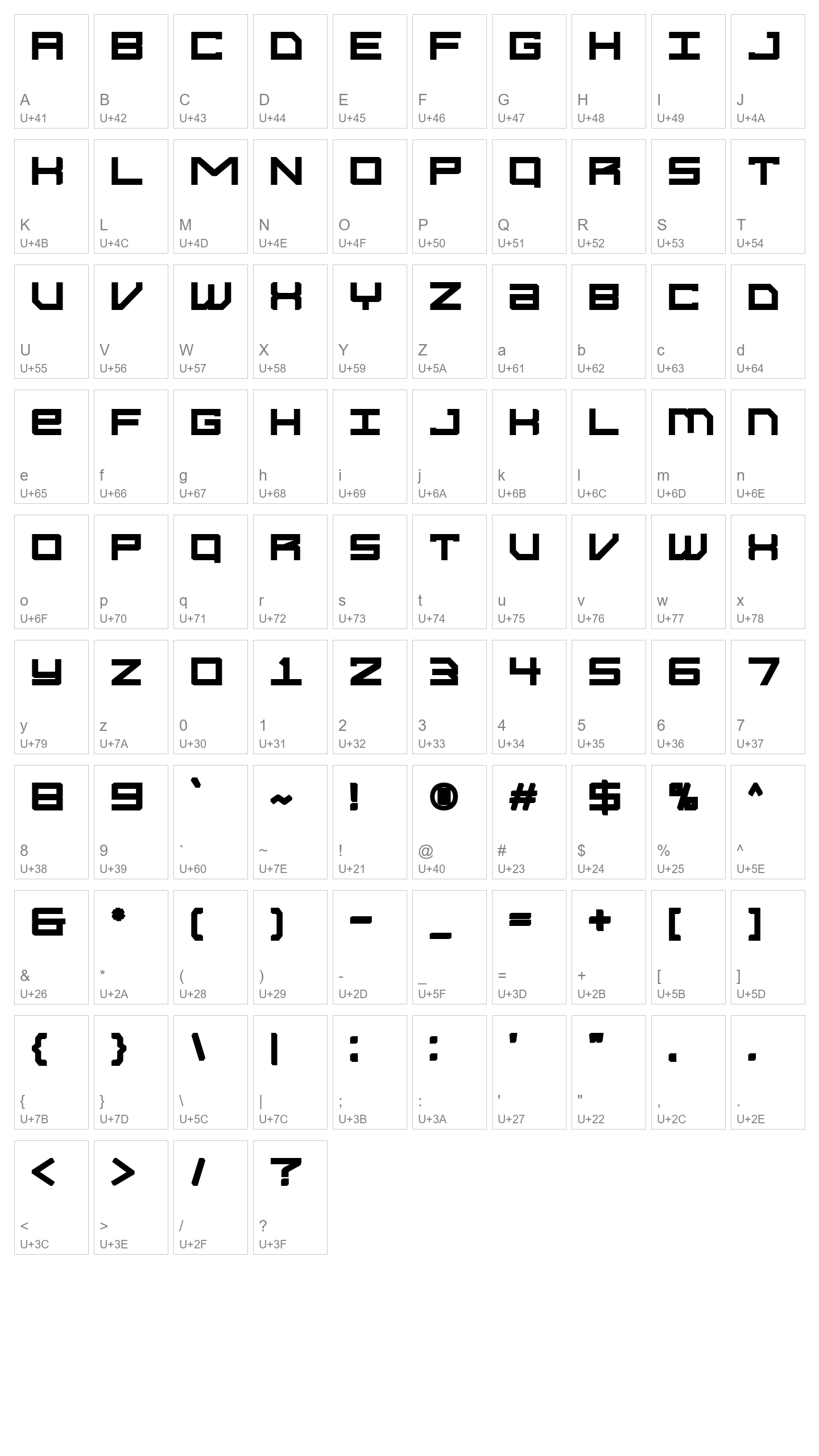 Character Map Image