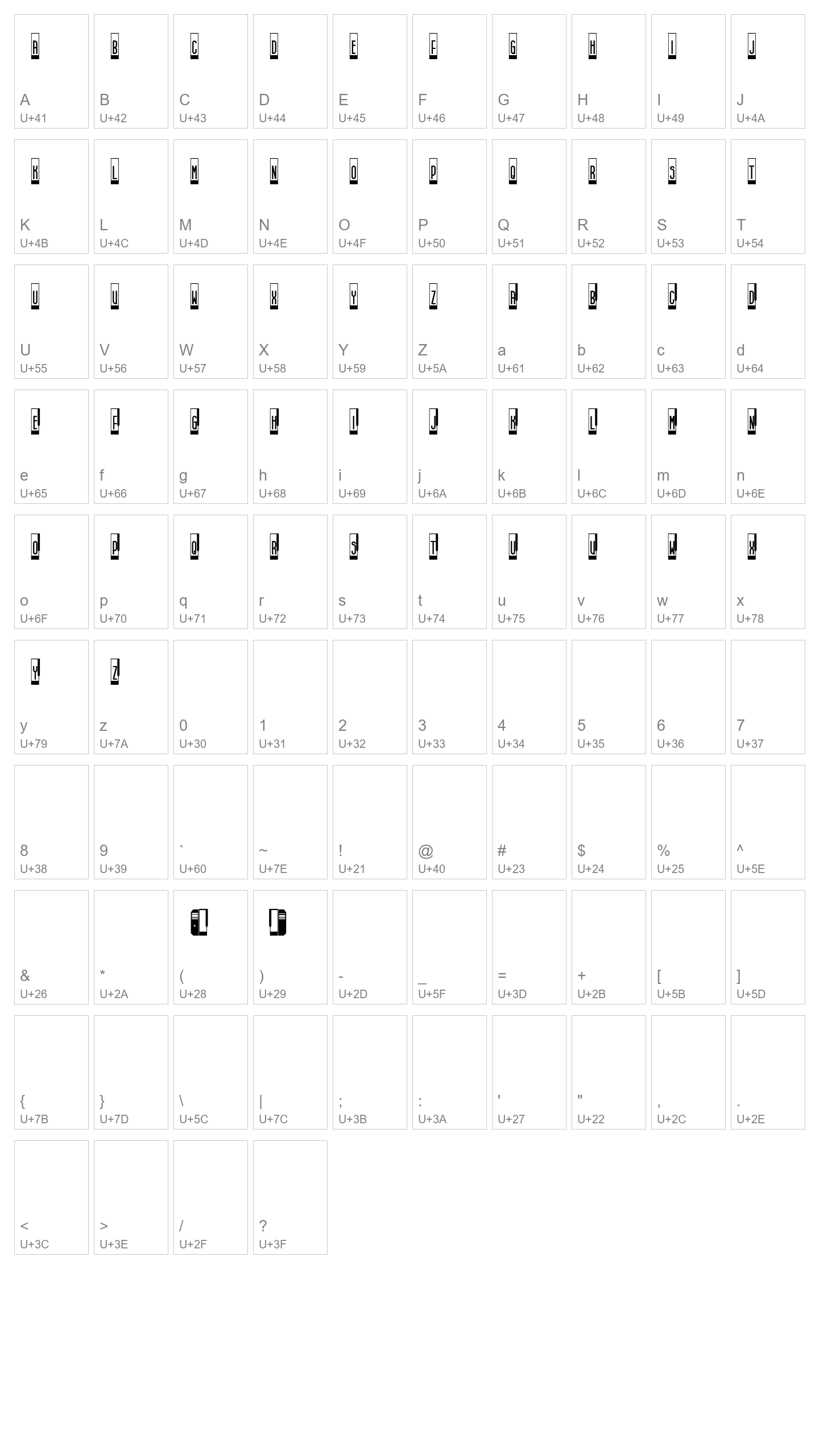 Character Map Image
