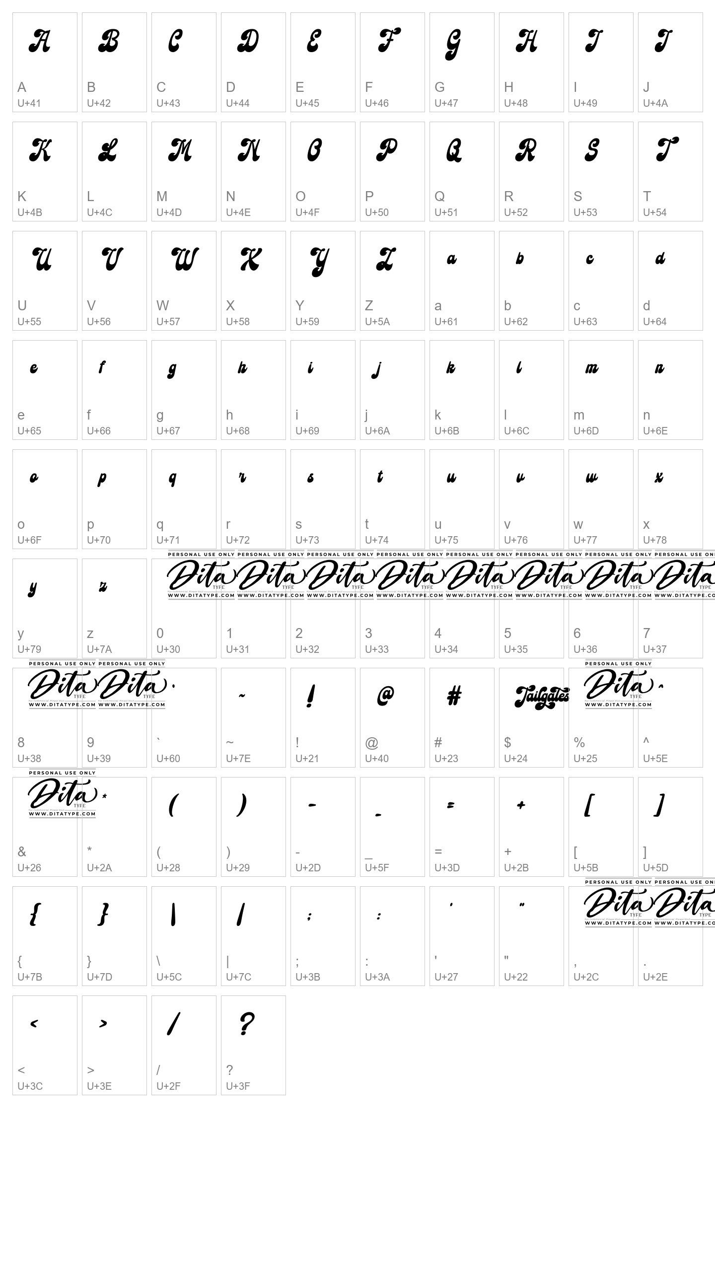 Character Map Image