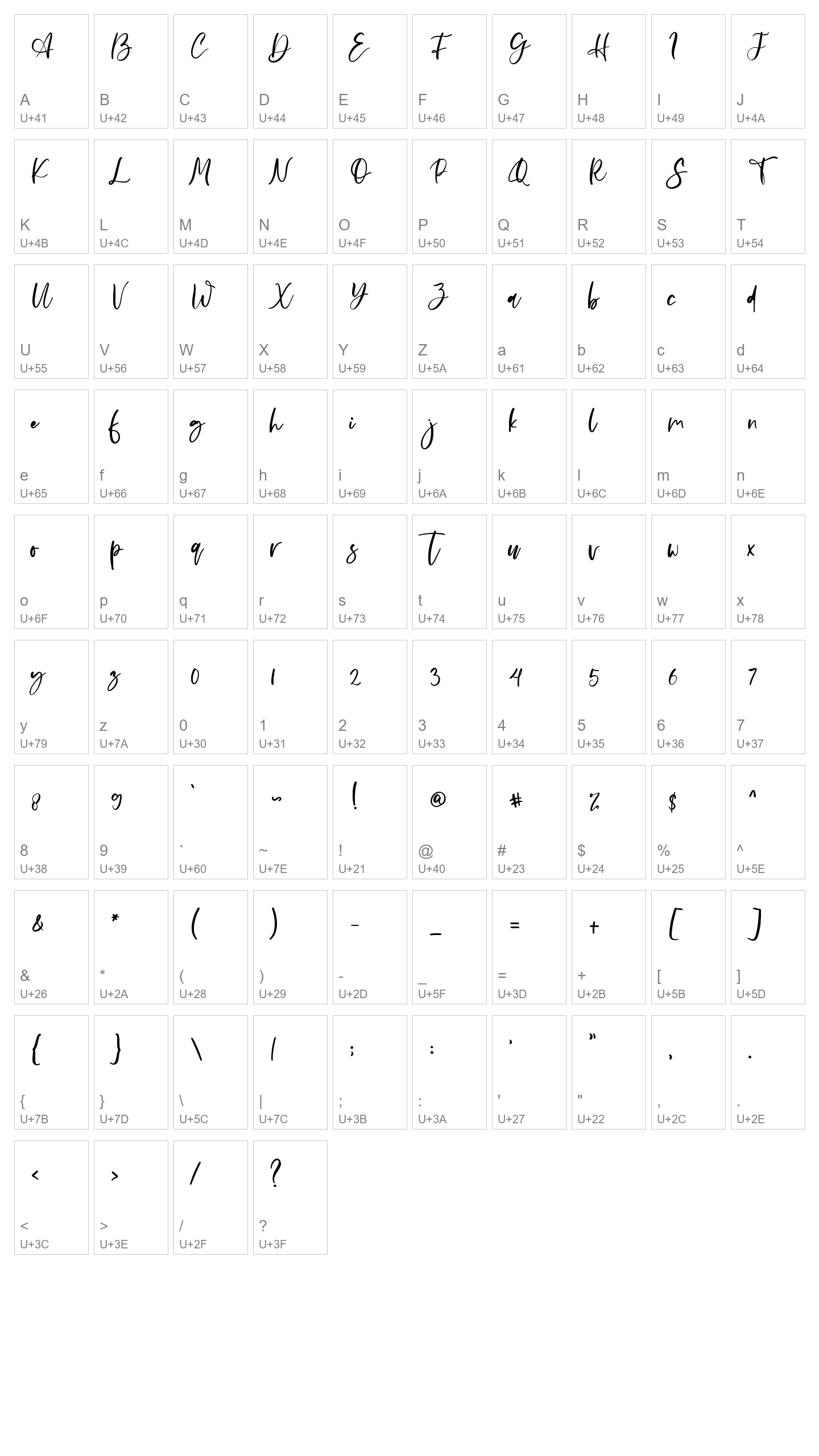Character Map Image