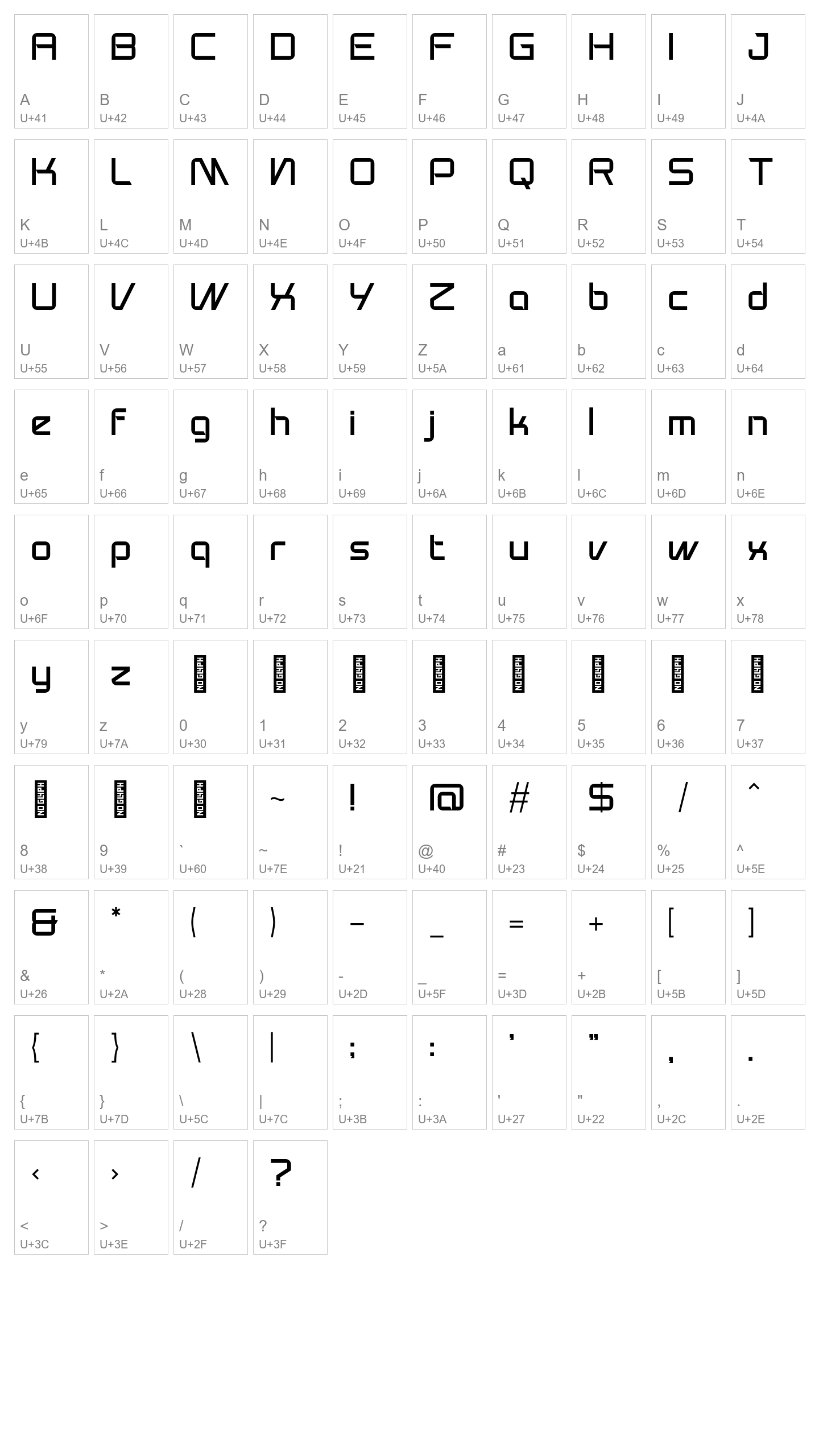 Character Map Image