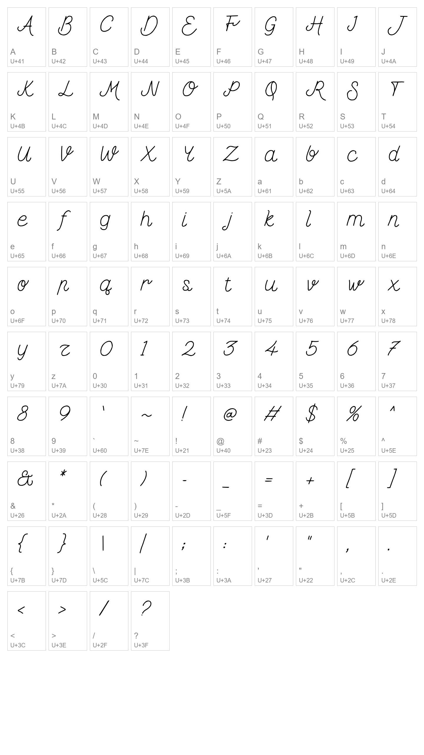 Character Map Image