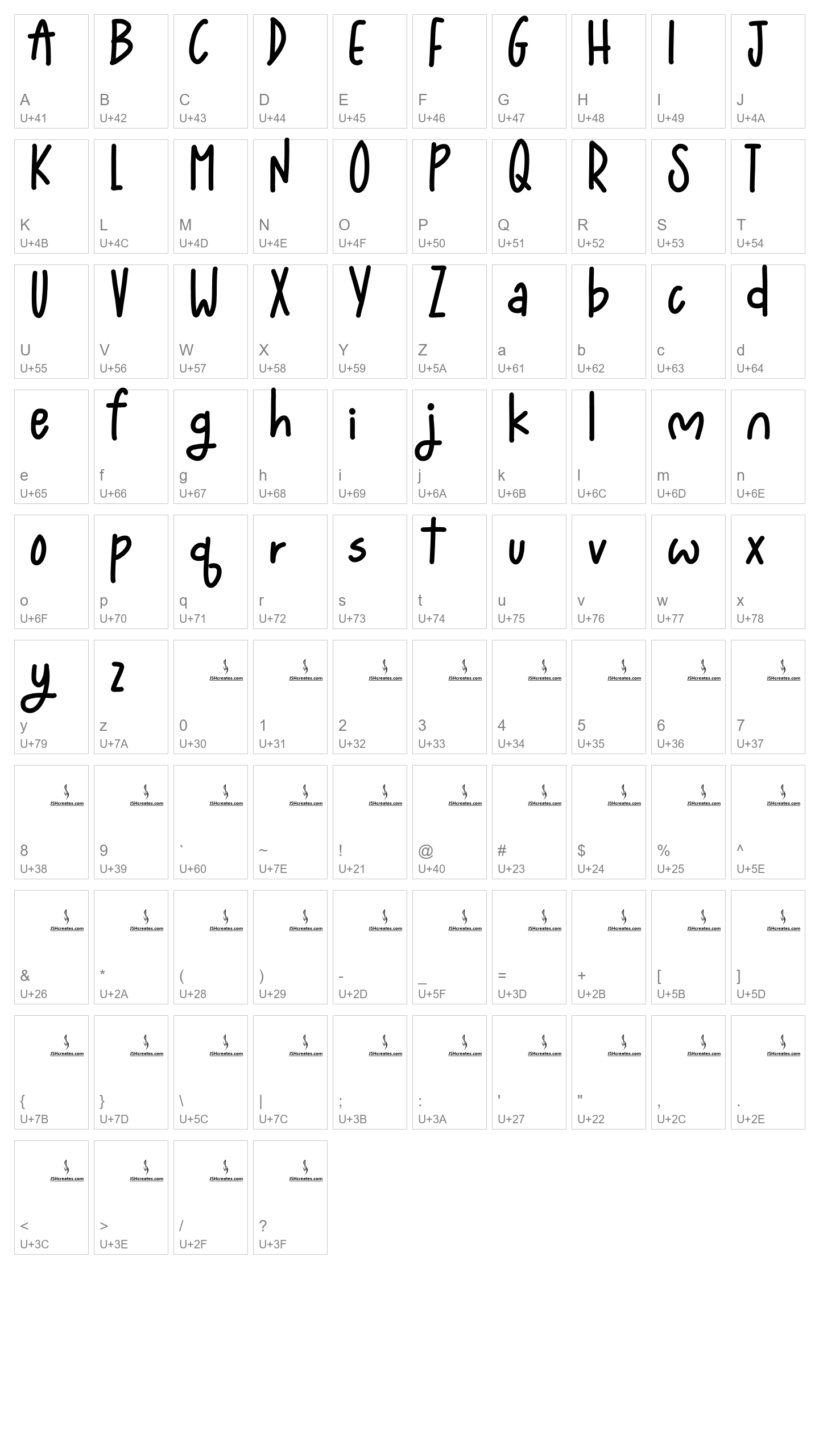 Character Map Image