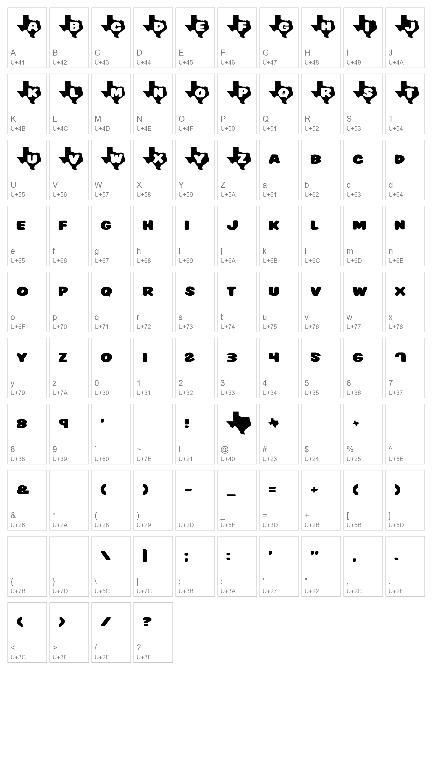 Character Map Image