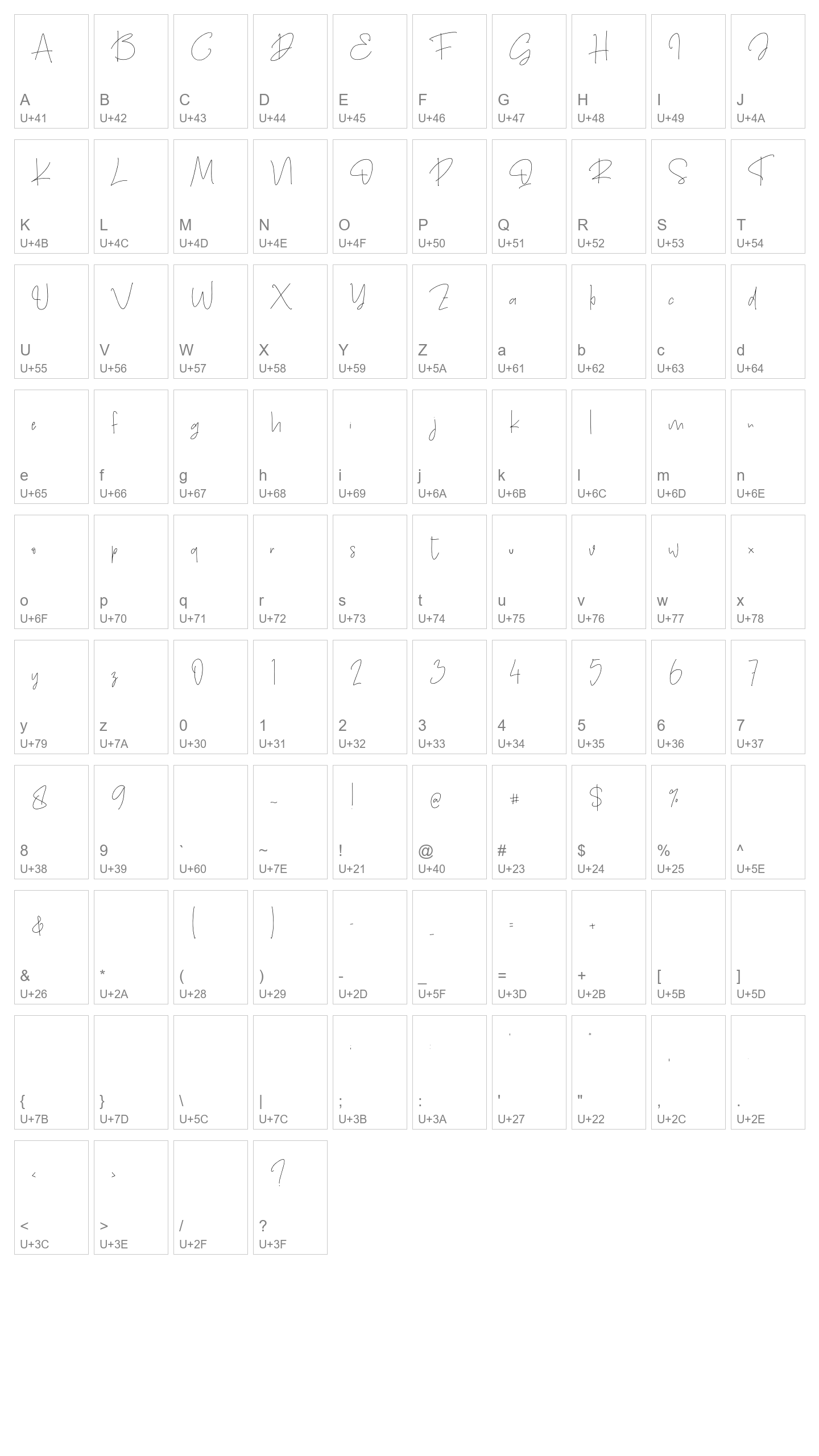 Character Map Image