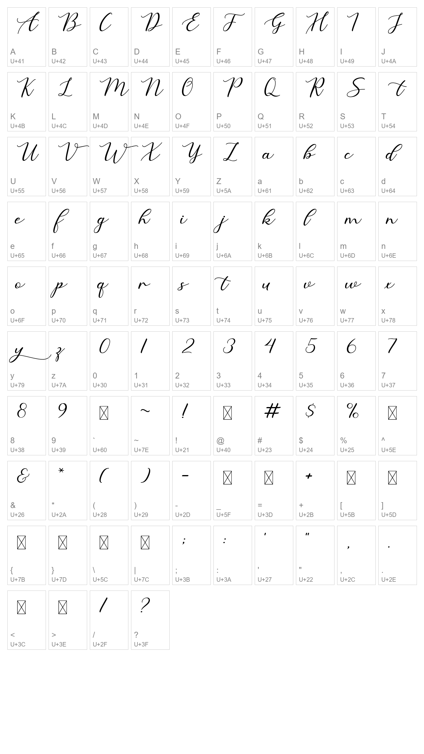 Character Map Image