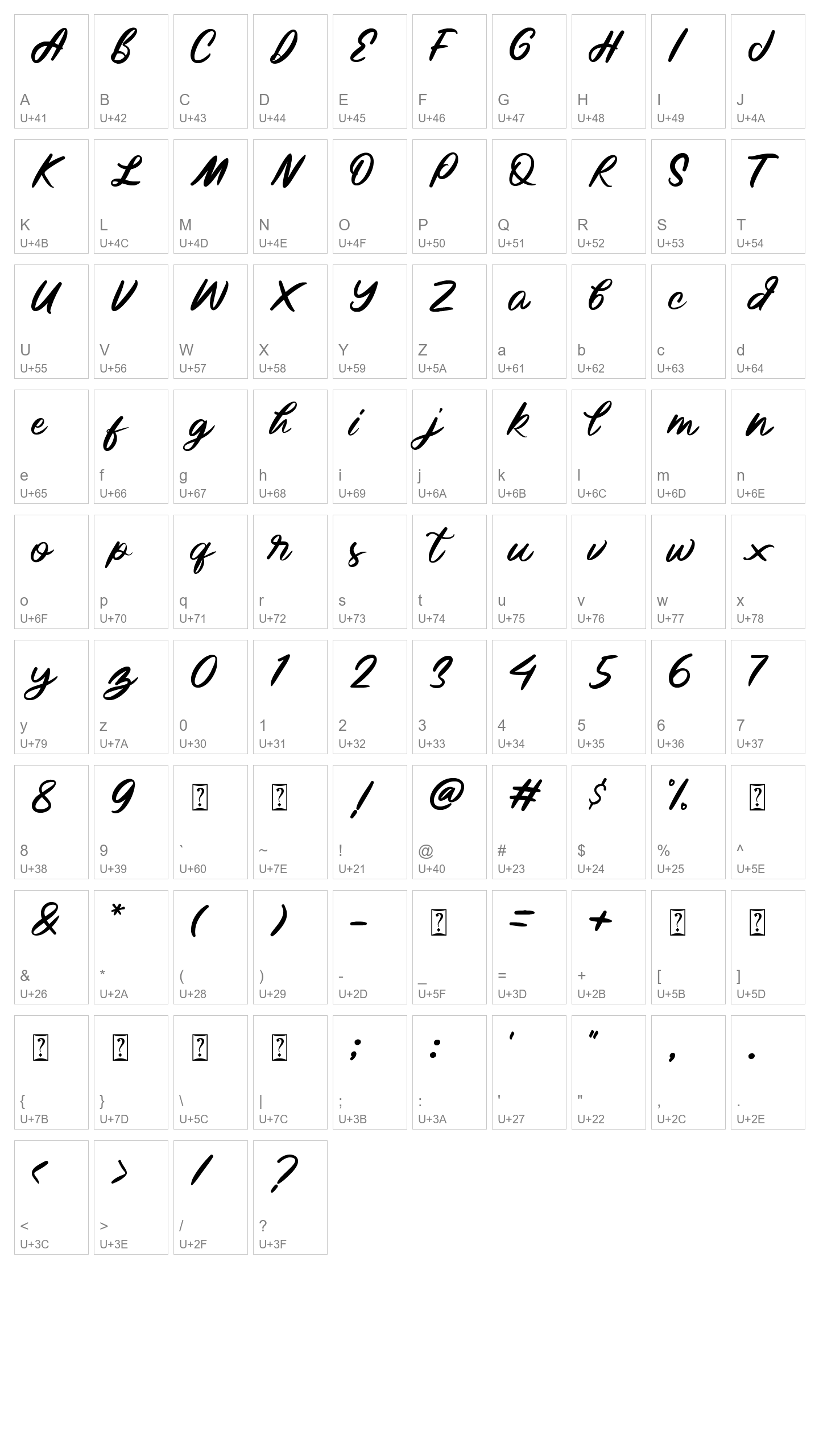 Character Map Image