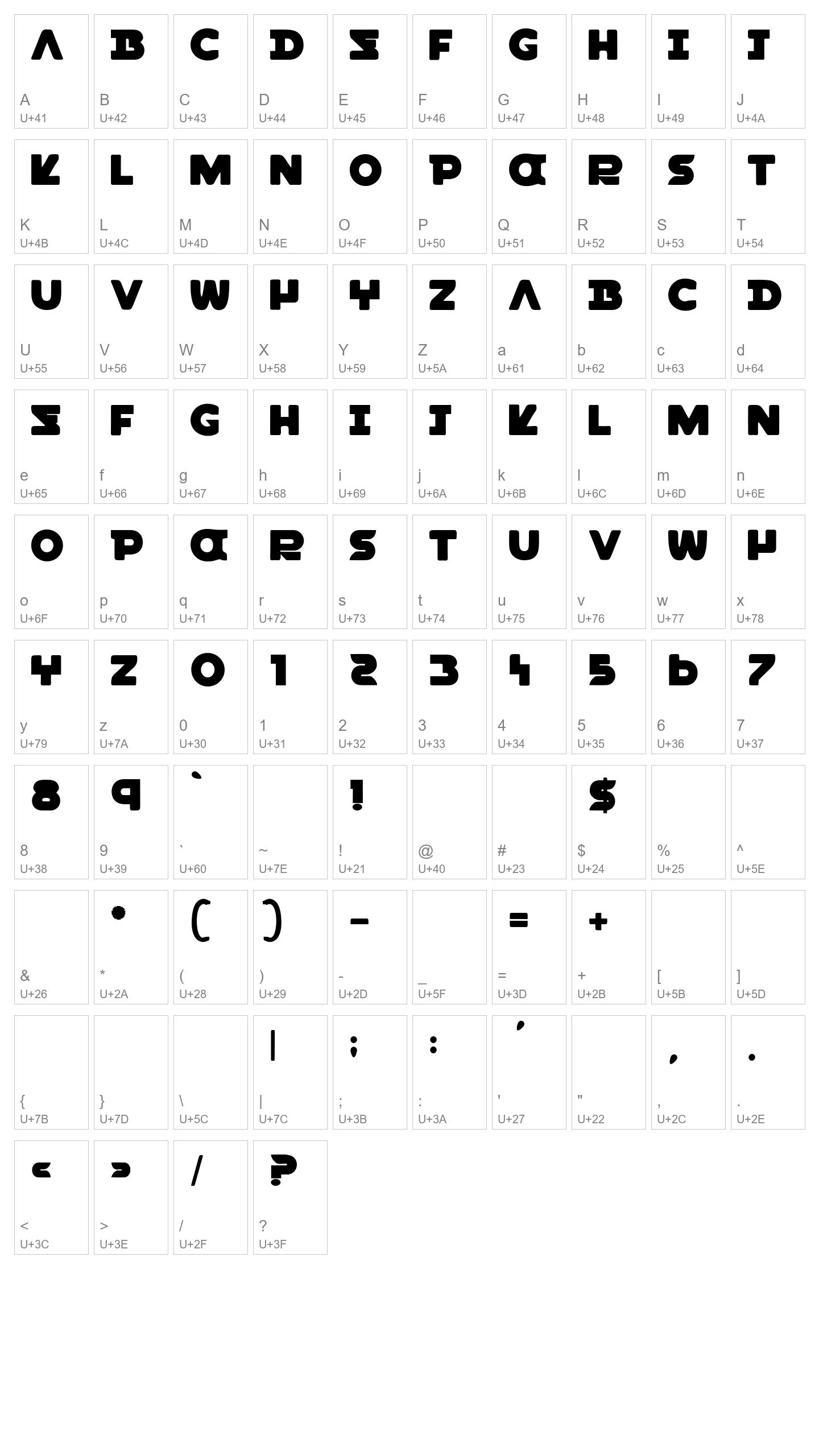 Character Map Image