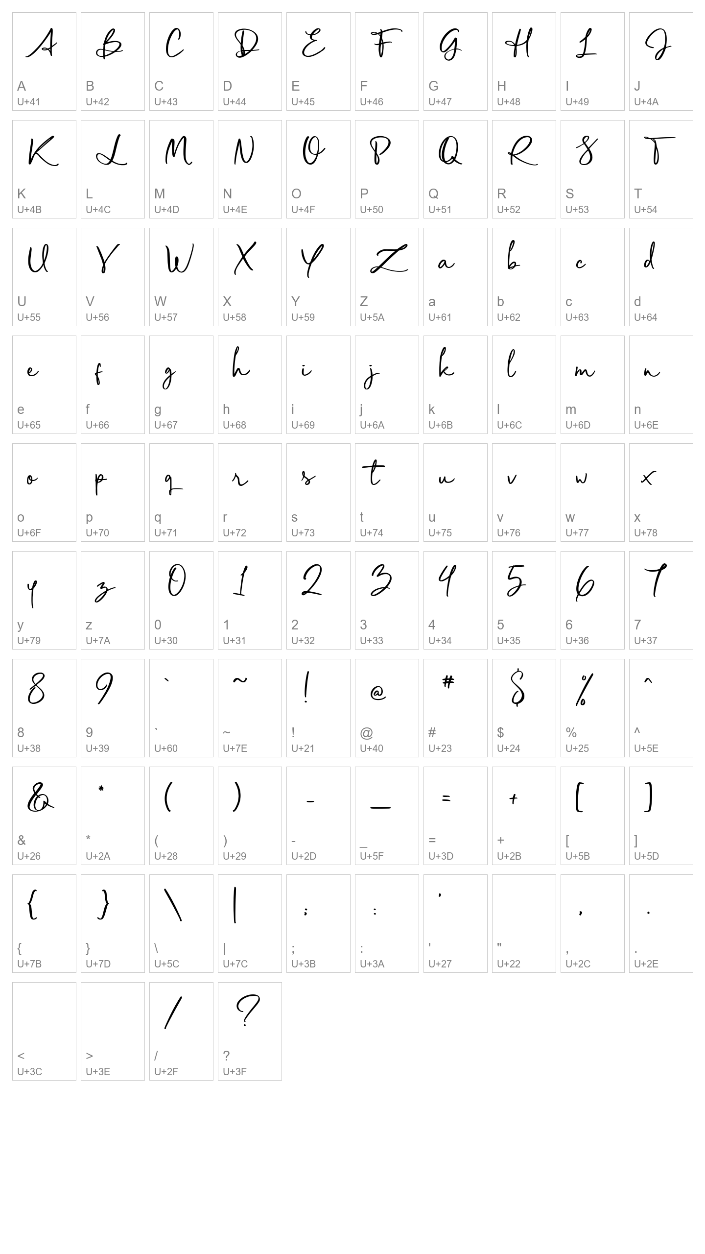 Character Map Image