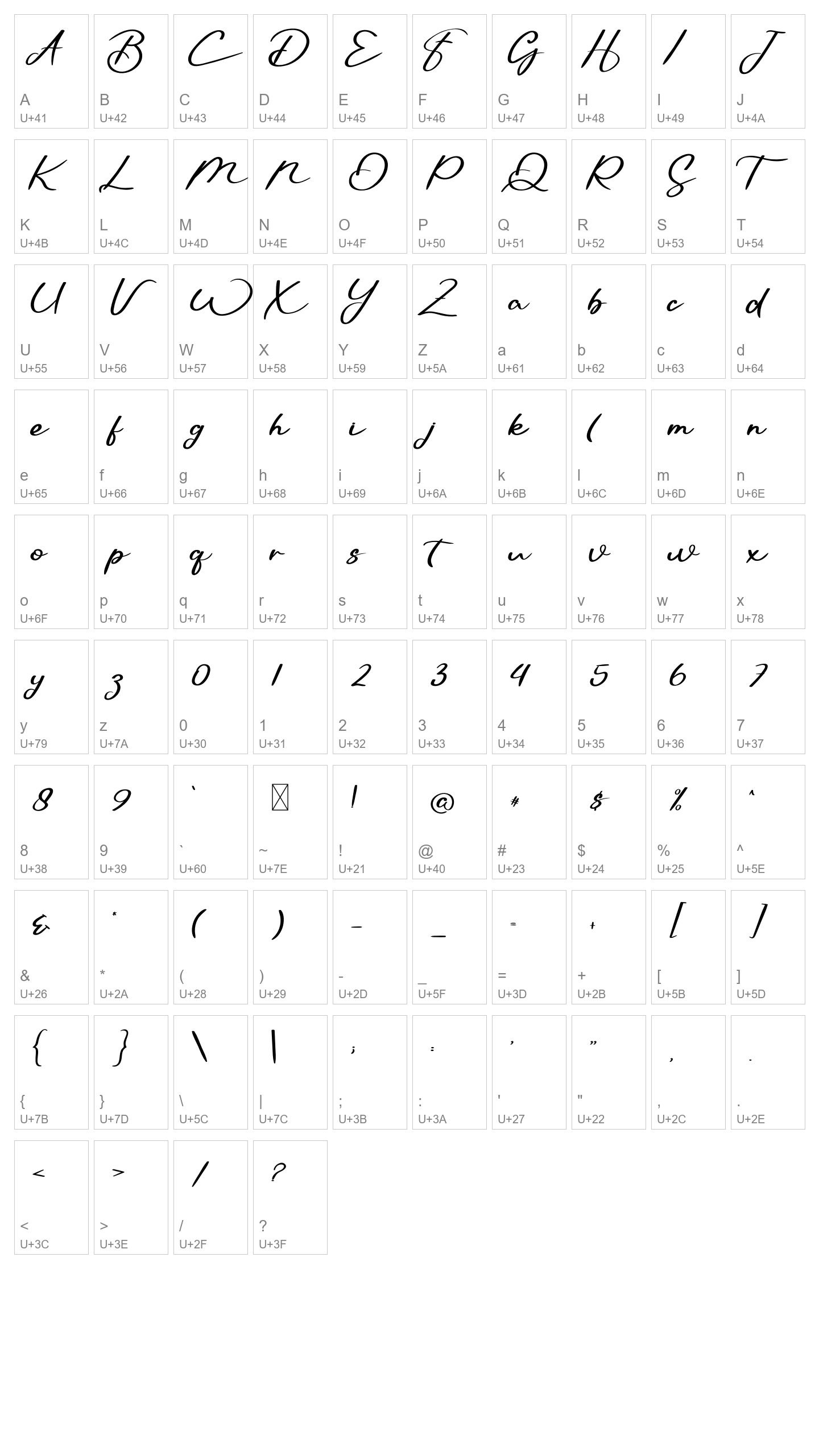 Character Map Image