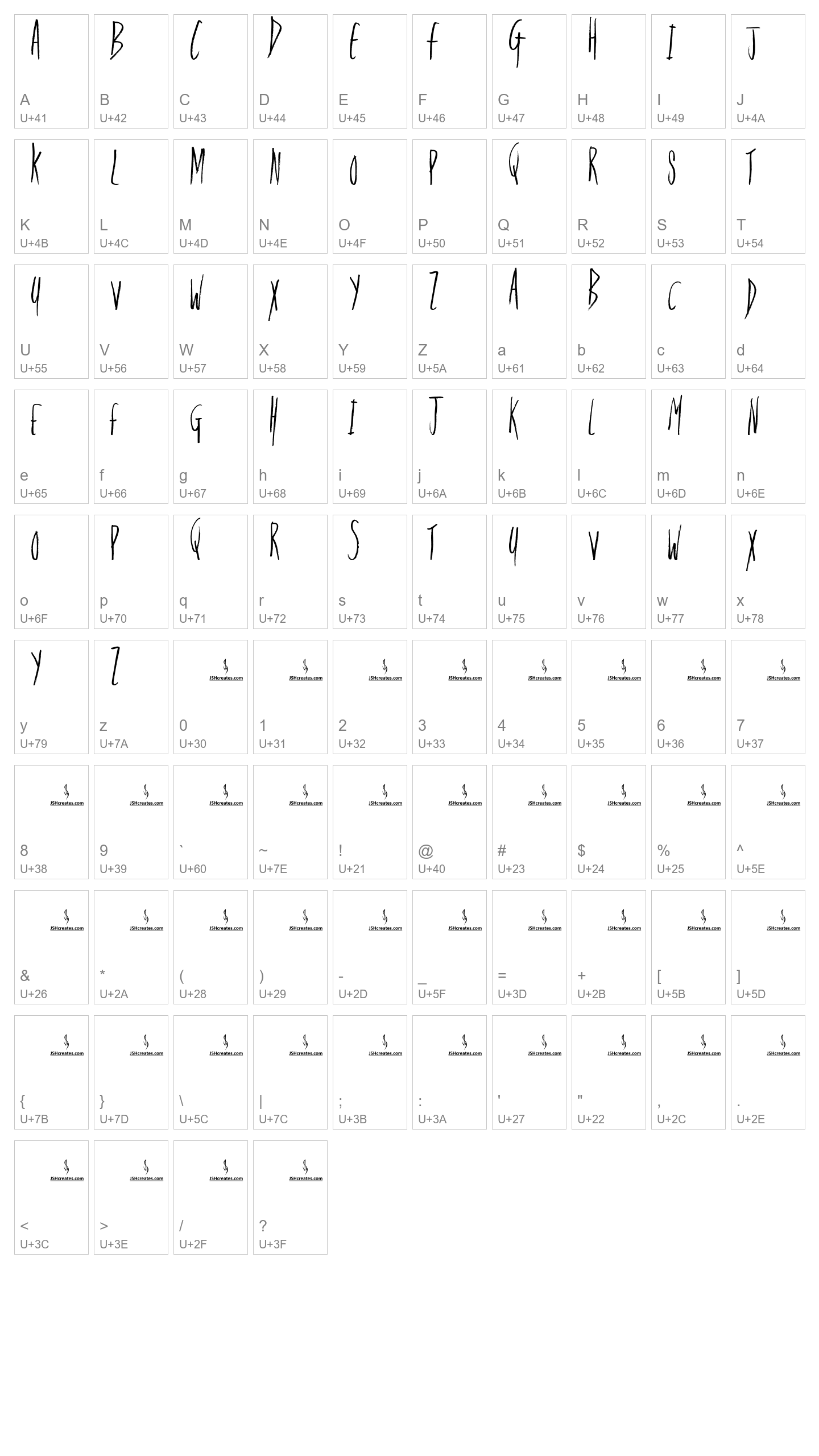 Character Map Image