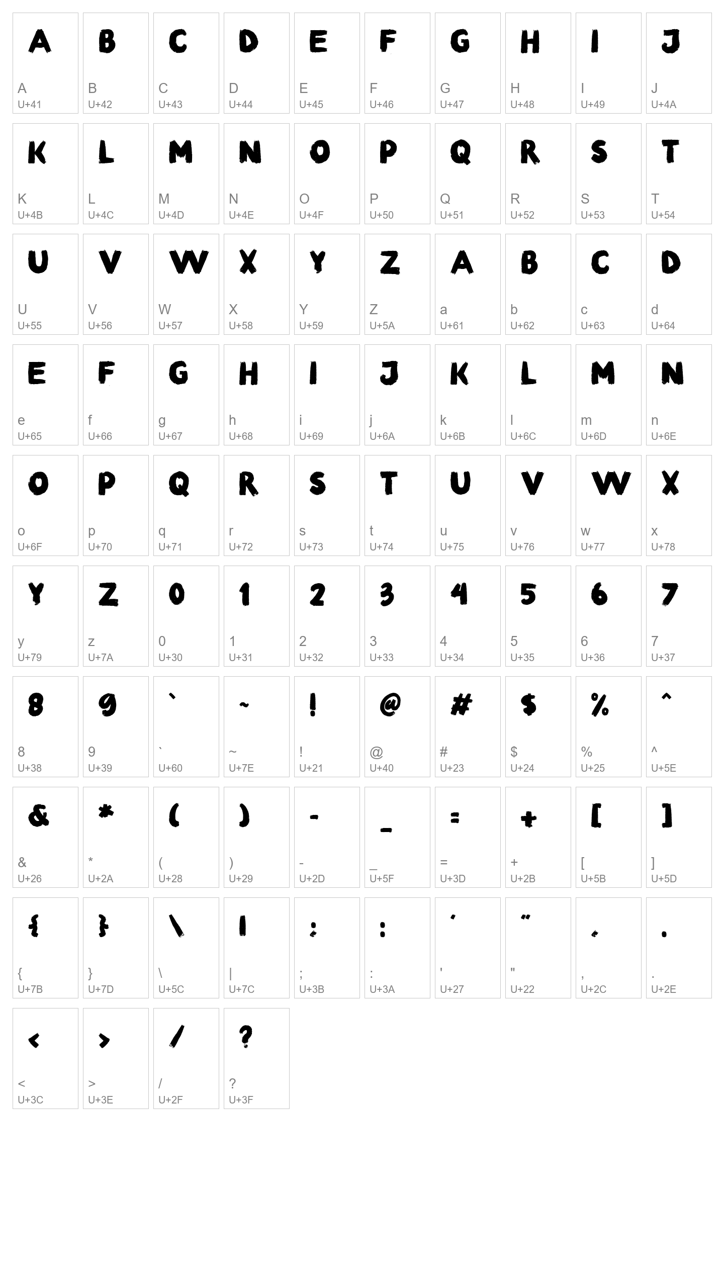 Character Map Image