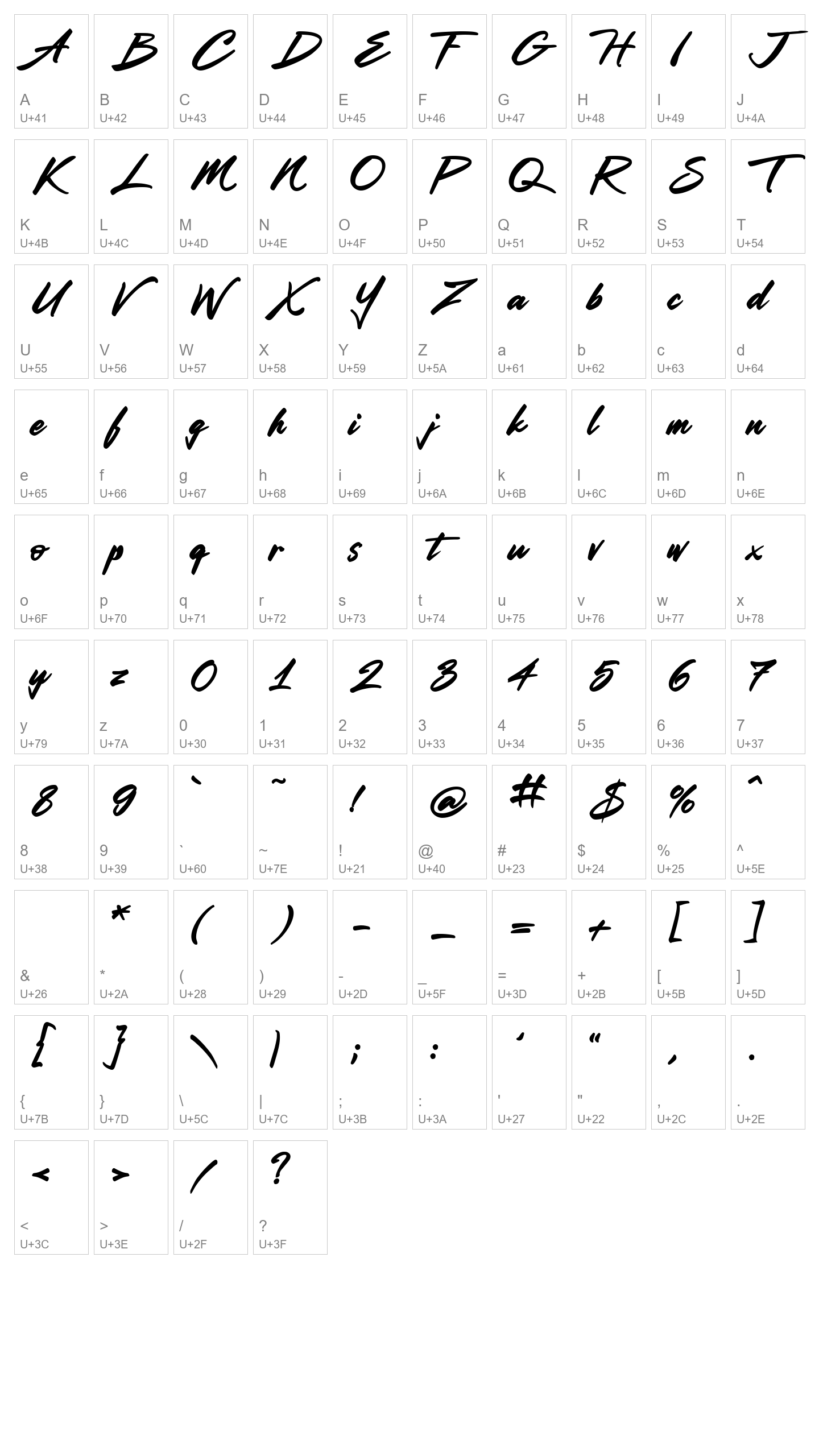 Character Map Image