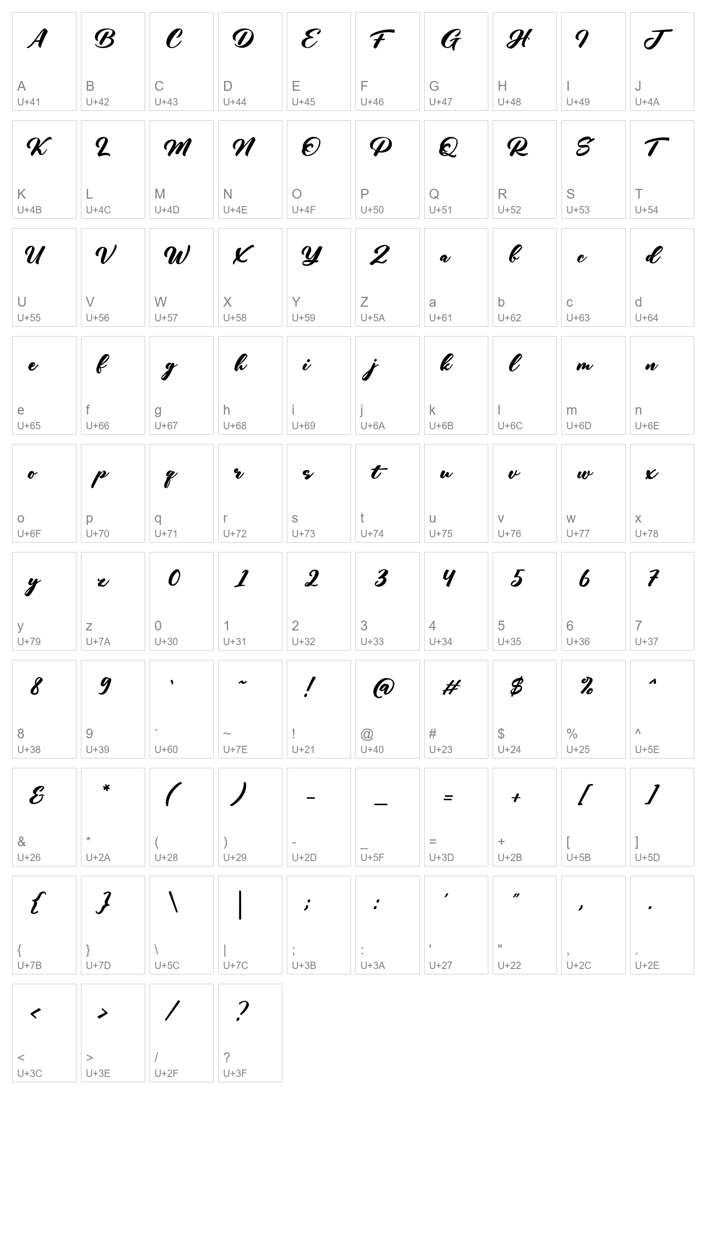 Character Map Image