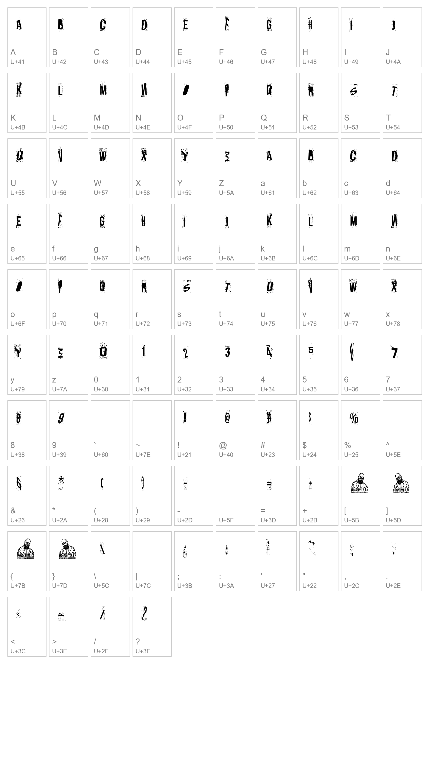 Character Map Image