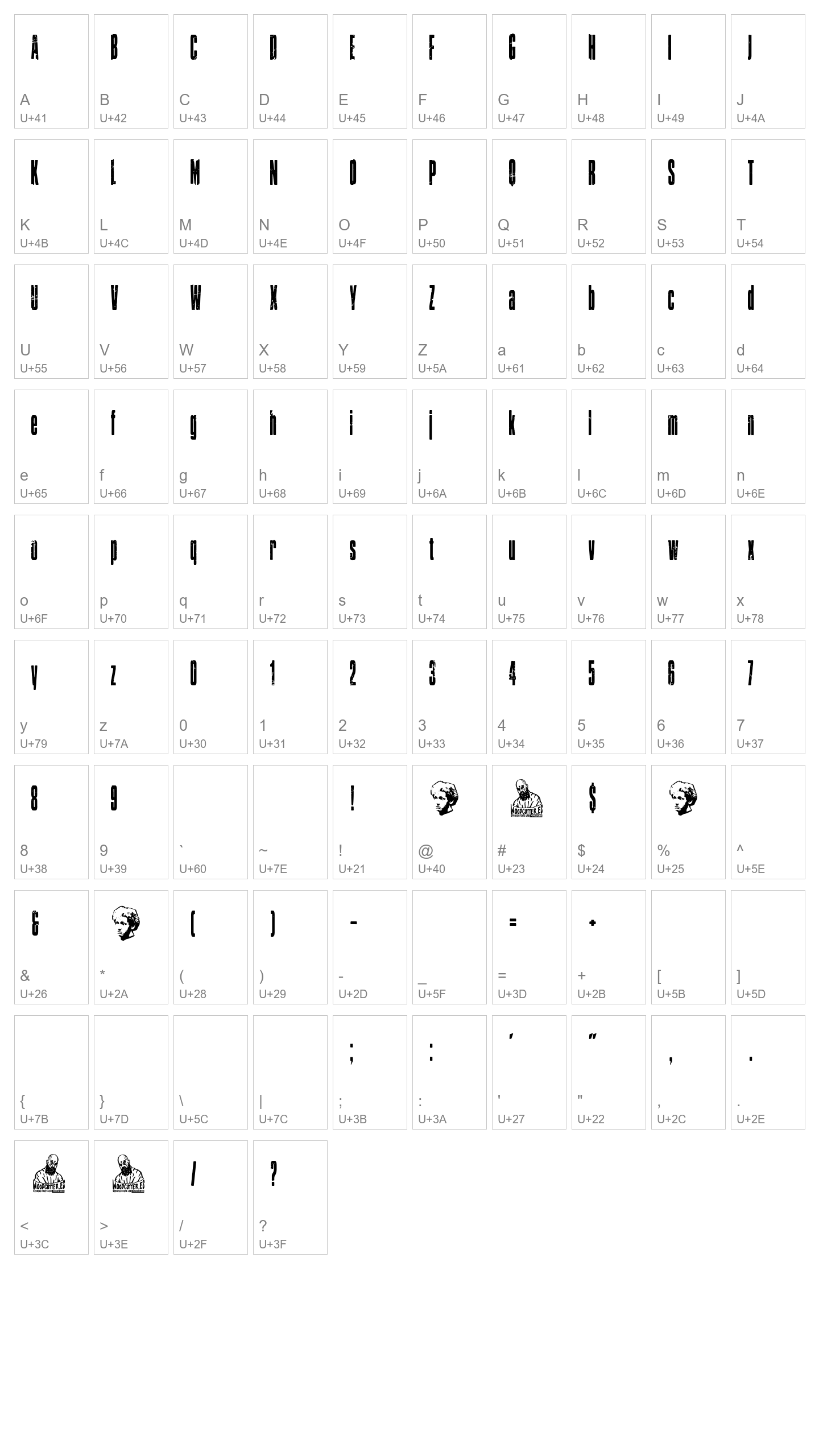Character Map Image