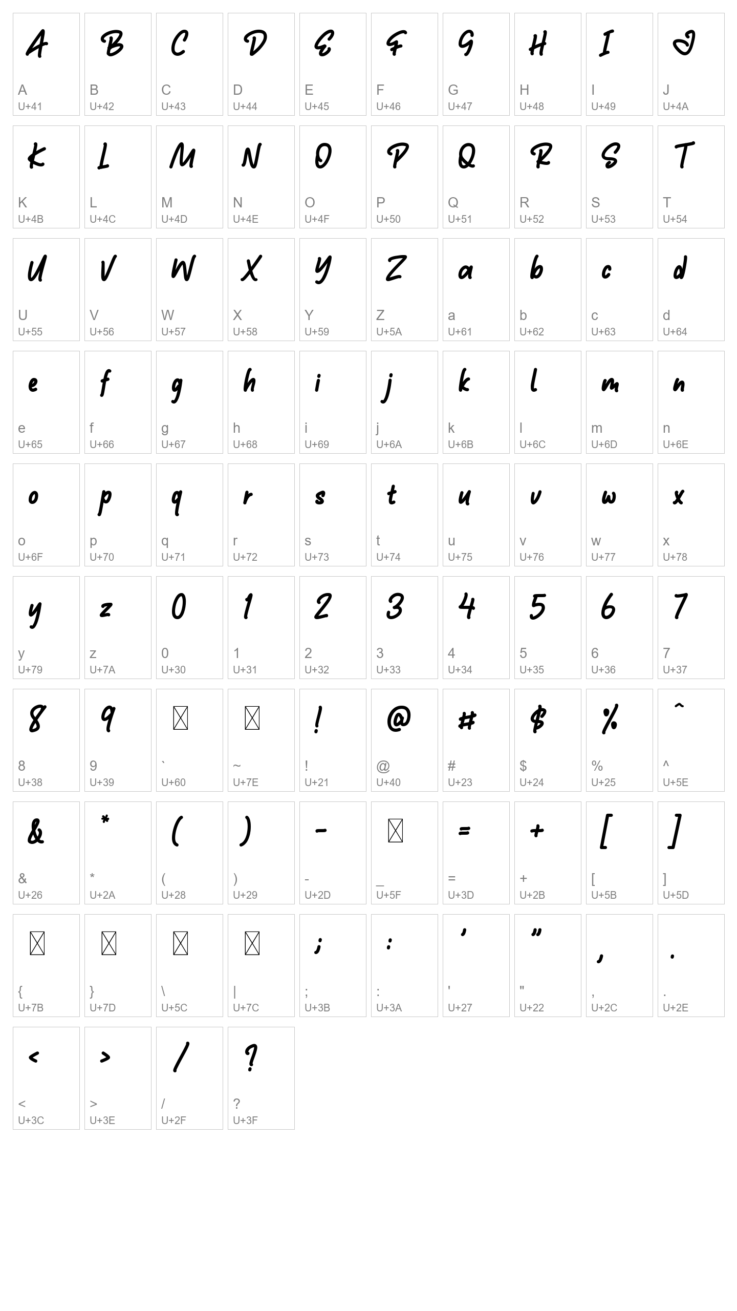 Character Map Image