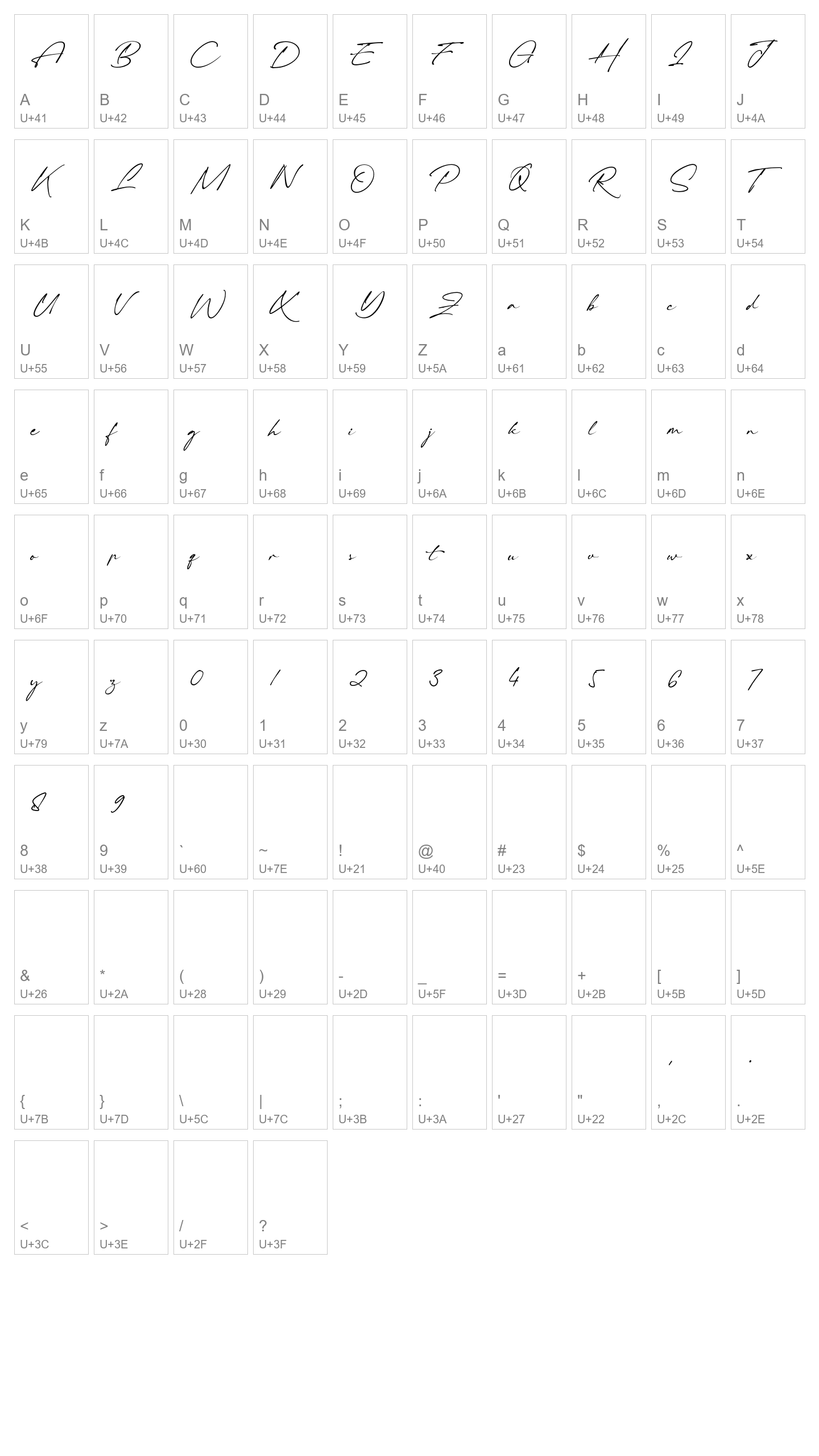 Character Map Image